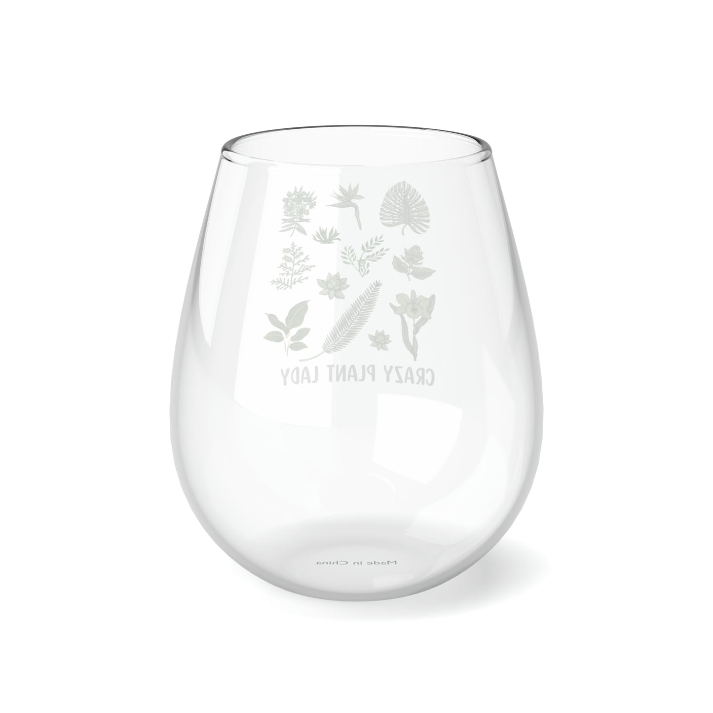 Crazy Plant Lady Wine Glass, Funny Gift For Plant Lover, Plants Stemless Wine Glass, Green Thumb Gardener Wine Glass, Birthday Gift for Her