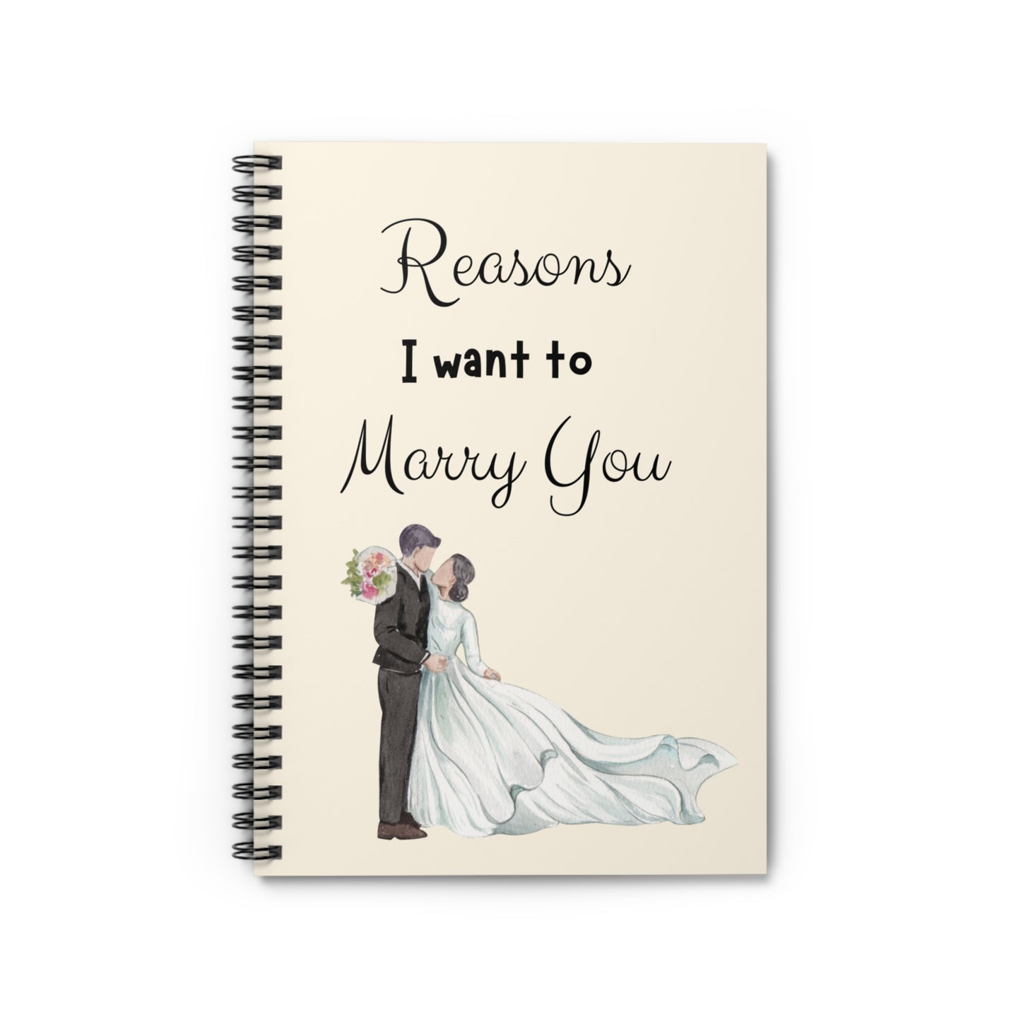 Reasons I Want To Marry You Journal, Wedding Gift For Husband or Wife, Reasons I Want To Marry You Notebook, Wedding Stationery