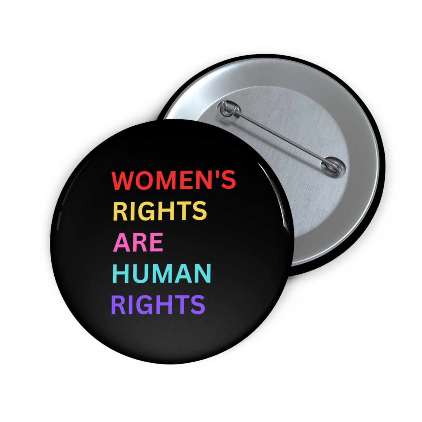 Women's Rights Pin, Equal Rights Pin, Feminist Pin, Feminism Pinback Button, Women's Rights Are Human Rights Pin Back Button, Equality Badge