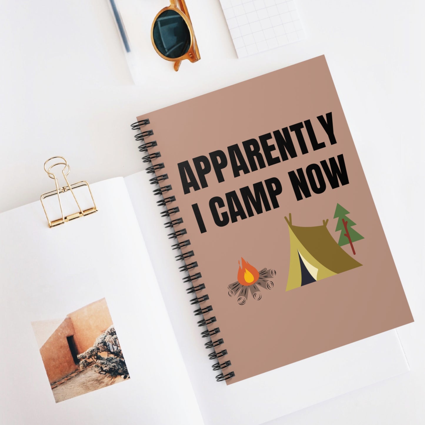 Camping Notebook, Funny Camp Notebook, Apparently I Camp Now Notebook, Camping Gifts, Camp Gifts, Camping Trip Planner, Family Camp Vacation