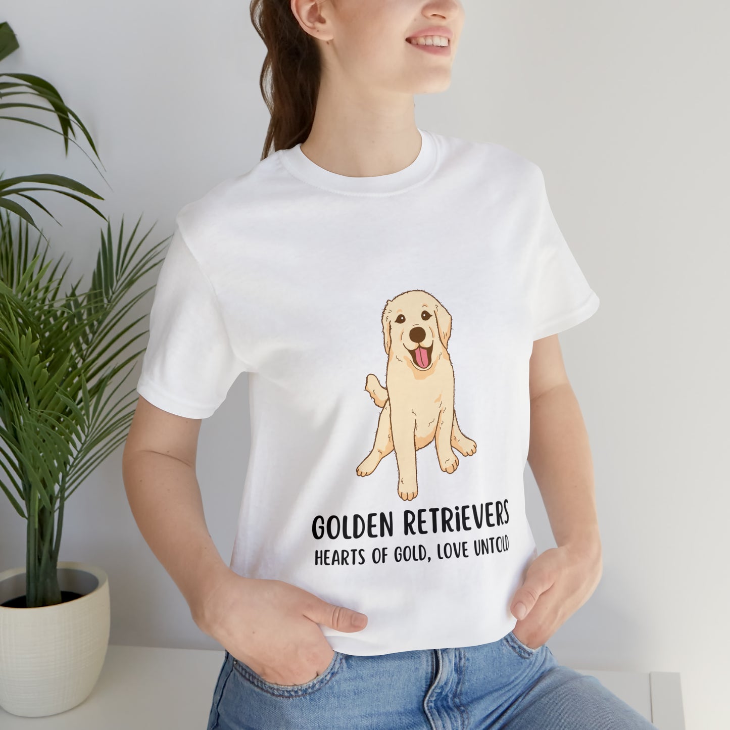 Golden Retriever T-Shirt, Golden Retriever Shirt, Dog Tee, Golden Retrievers Hearts of Gold Love Untold Shirt, Golden Retriever Owner Gift