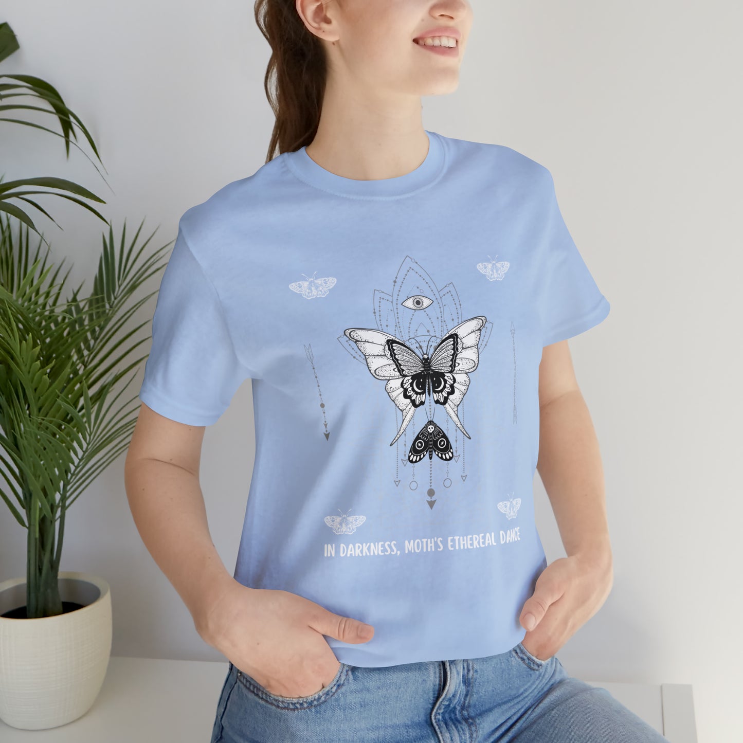 Luna Moth T-Shirt, Moth with All Seeing Eye Shirt, Witchy T-Shirt, Celestial Shirt, Night Moon Shirt, Luna Moth Shirt Unisex