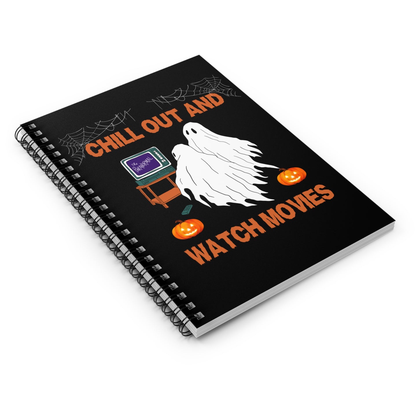 Chill Out and Watch Movies Notebook, Funny Ghosts Notebook, Goth Halloween Gifts, Horror Movies Fans Gifts, Spooky Horror Movies Journal