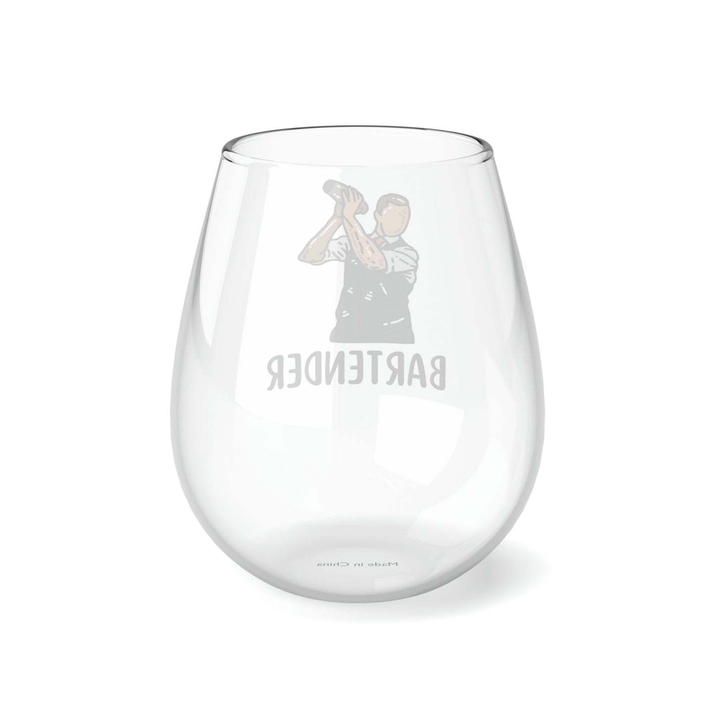 Bartender Wine Glass, Gift For Male Bartender, Bartender Thank You Gift, Bartender Stemless Wine Glass Gift, Bartender Christmas Gift