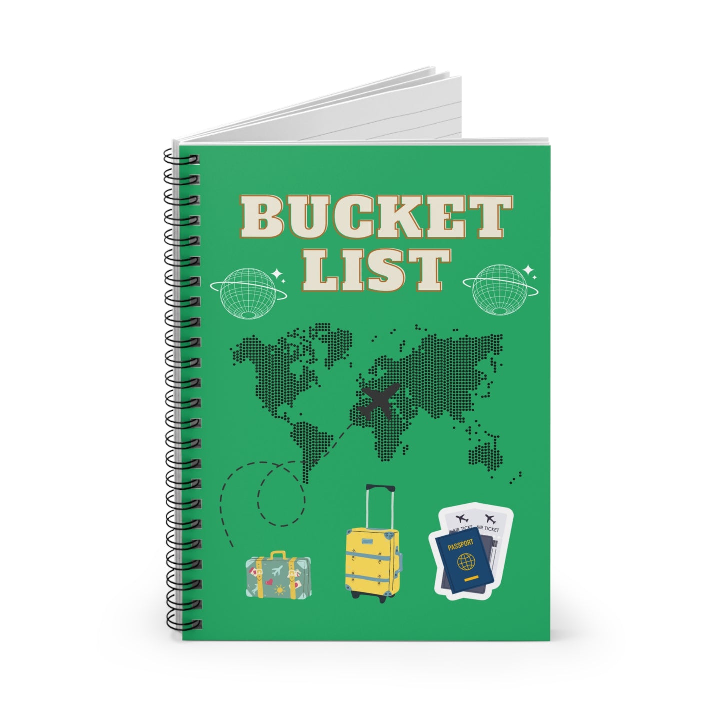 Bucket List Notebook, Travel Plans Notebook, Travel Bucket List Journal, World Map Journal, World Map Notebook, Map Stationery, Travel Gifts