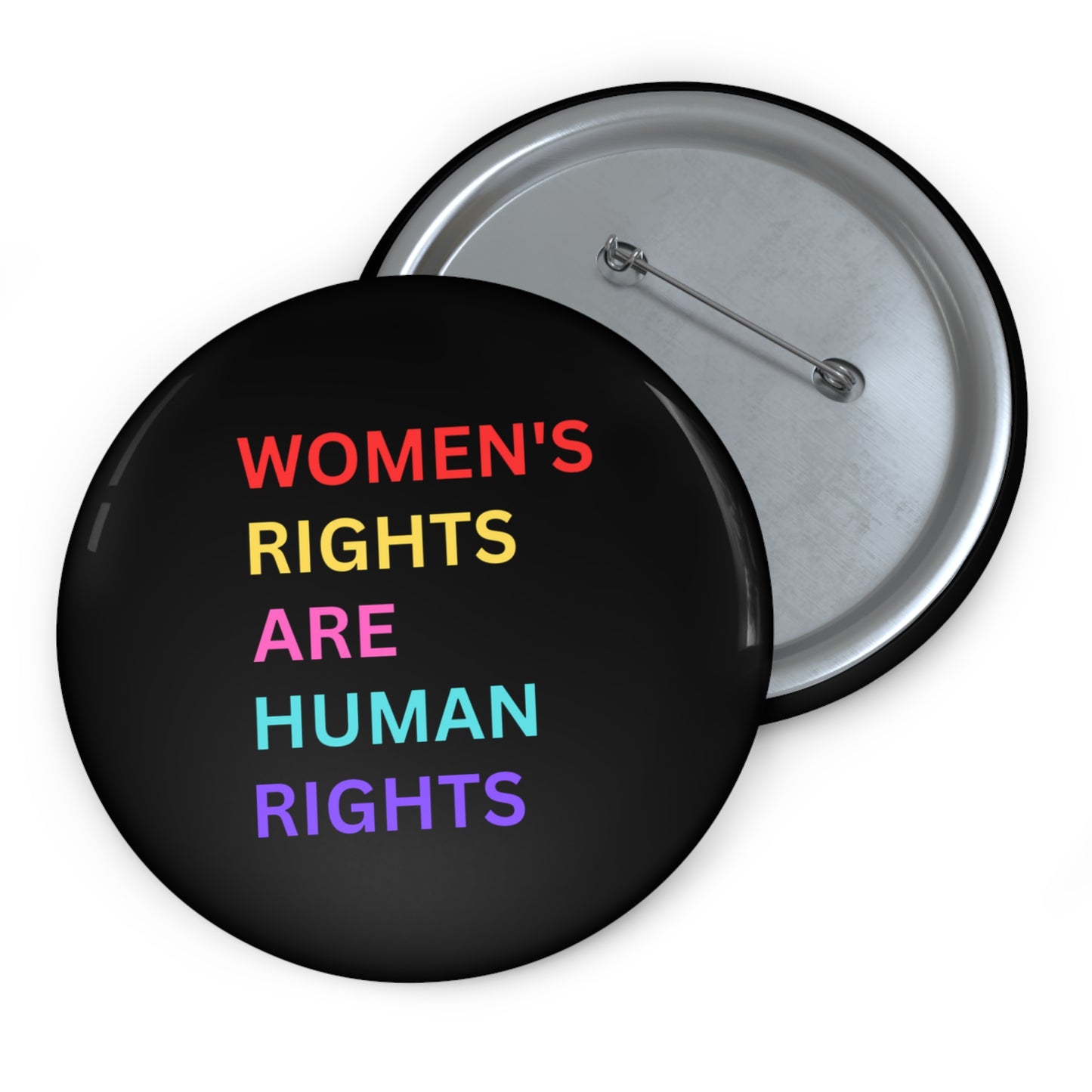 Women's Rights Pin, Equal Rights Pin, Feminist Pin, Feminism Pinback Button, Women's Rights Are Human Rights Pin Back Button, Equality Badge