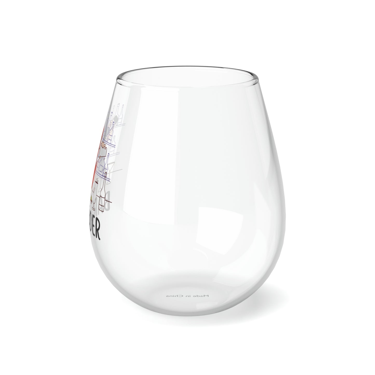 Bartender Wine Glass, Gift For Bartender, Bartender Thank You Gift, Bartender Stemless Wine Glass Gift, Bartender Birthday Gift, Christmas