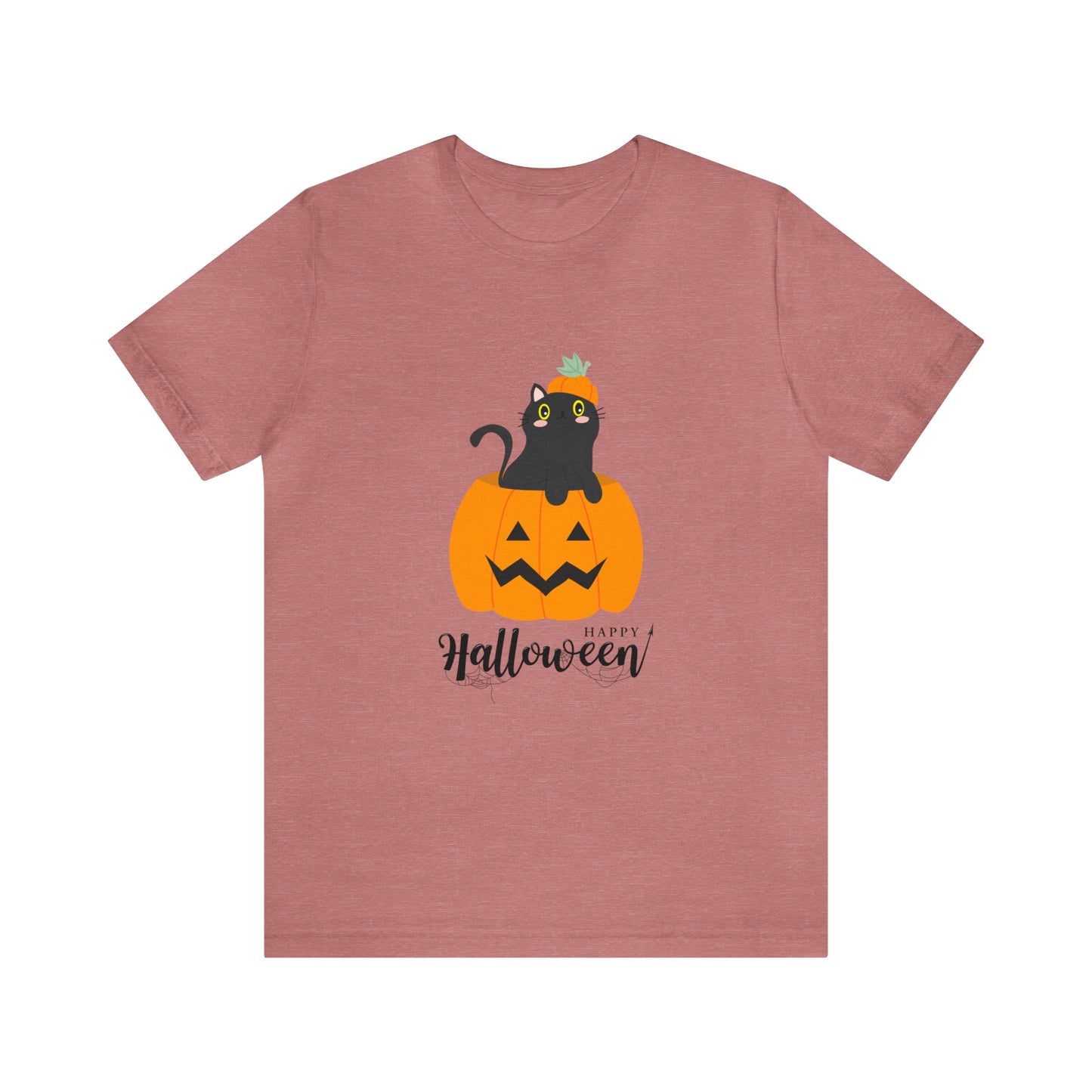 Black Cat in Pumpkin T-Shirt, Black Cat Shirt, Halloween Cat Shirt, Halloween Shirt, Pumpkin & Cat Shirt, Black Cat Spooky Season T-Shirt