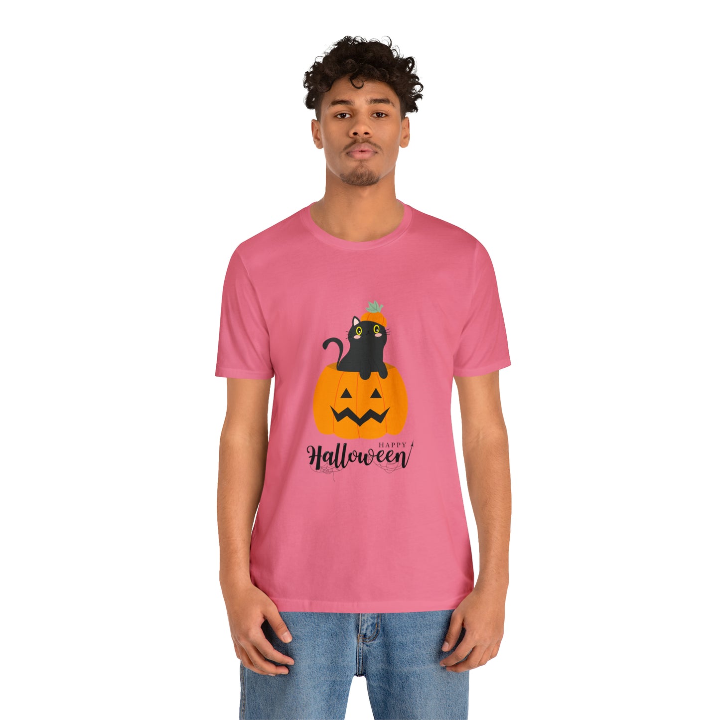 Black Cat in Pumpkin T-Shirt, Black Cat Shirt, Halloween Cat Shirt, Halloween Shirt, Pumpkin & Cat Shirt, Black Cat Spooky Season T-Shirt