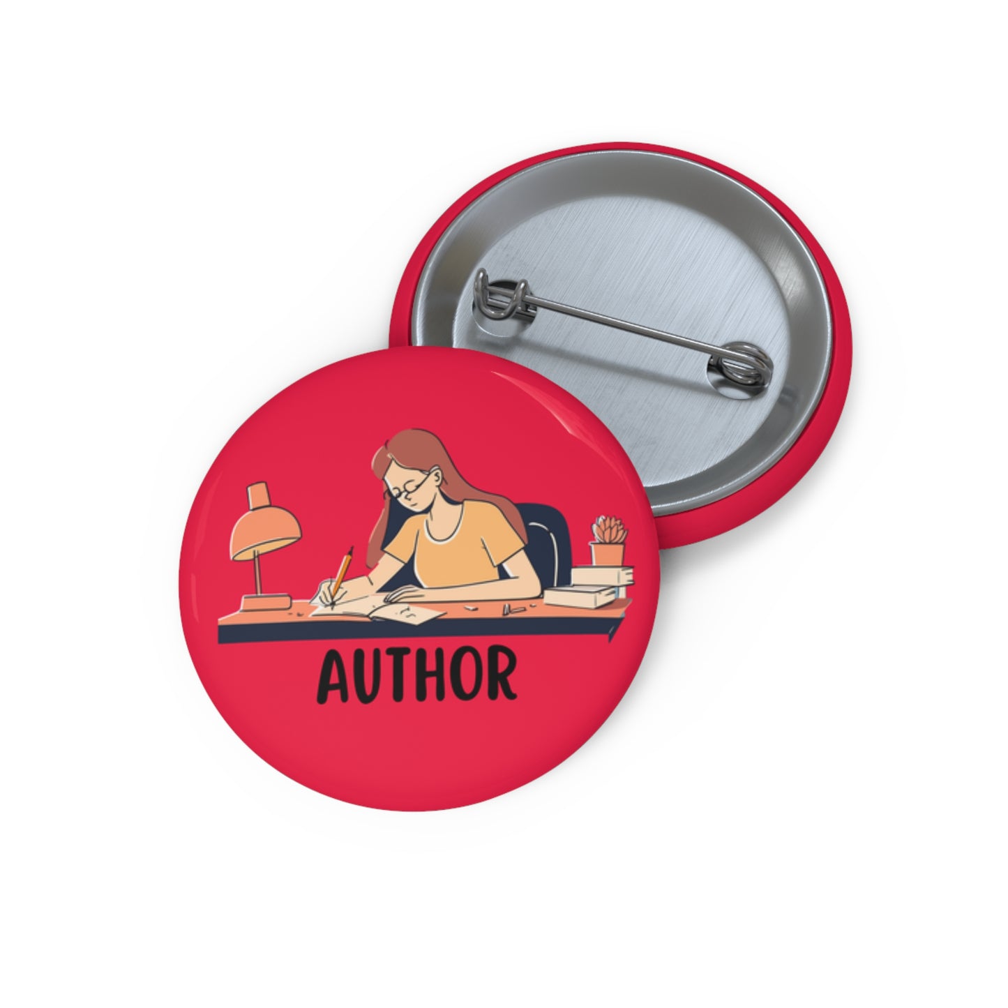 Author Pin, Author Pinback Button, Author Gifts, Writer Pin, Writer Pinback Button, Writer Gift, Author of Books Gifts, Gifts Author Brooch