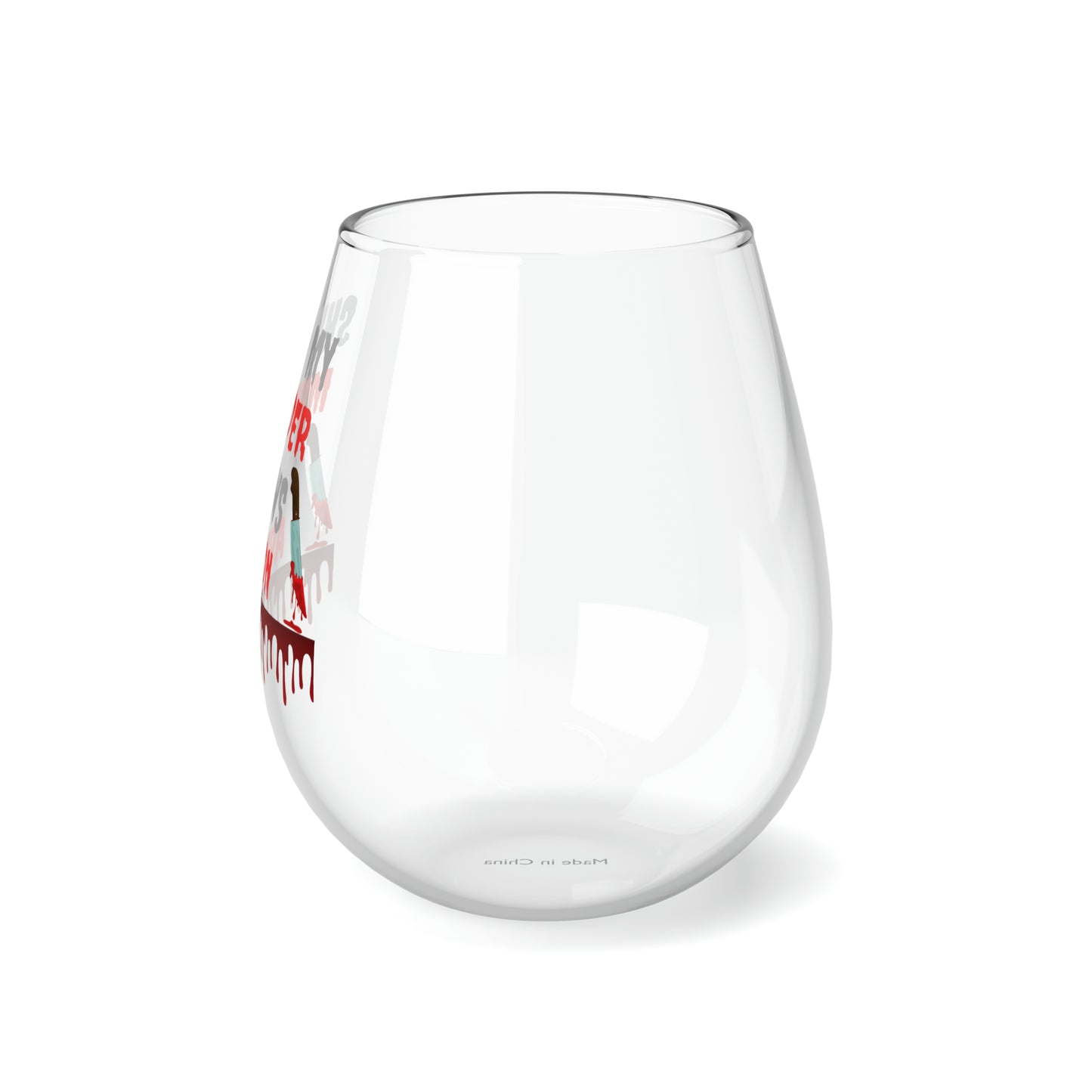 Murder Shows Wine Glass, Shhh My Murder Shows Are On Wine Glass, Funny Horror Movies Stemless Wine Glass, Horror Gifts, Goth Halloween Glass