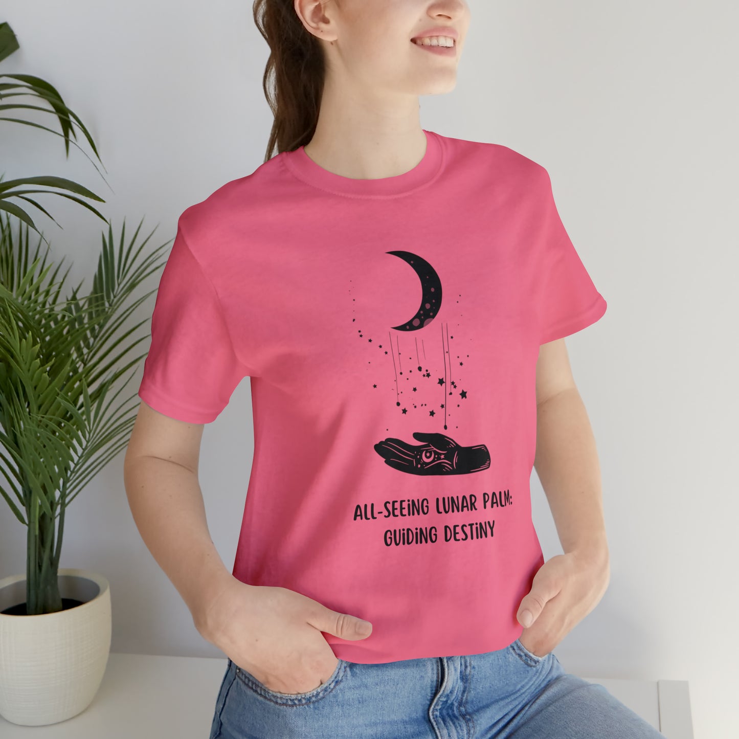 All Seeing Eye T-Shirt, All Seeing Luna Palm: Guiding Destiny Shirt, Celestial Shirt, Moon Shirt, Witchy Woman T-Shirt, Luna Shirt Unisex