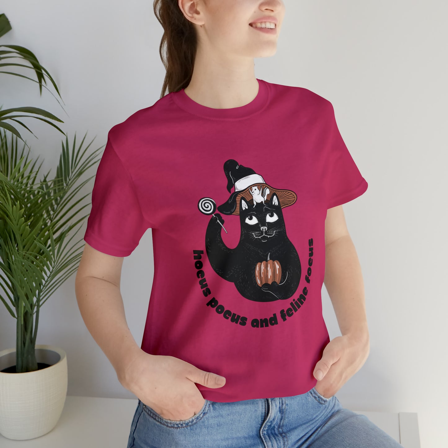 Halloween Black Cat T-Shirt, Hocus Pocus T-Shirt, Feline Shirt, Black Cat Shirt, Spooky Season Shirt, Halloween Shirt, Halloween Cat Shirt