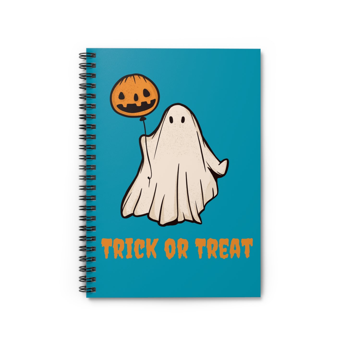 Pumpkin Ghost Notebook, Halloween Notebook, Trick or Treat Notebook, Ghosts Note pad, Halloween Stationery, Spooky Season Fall Notebook