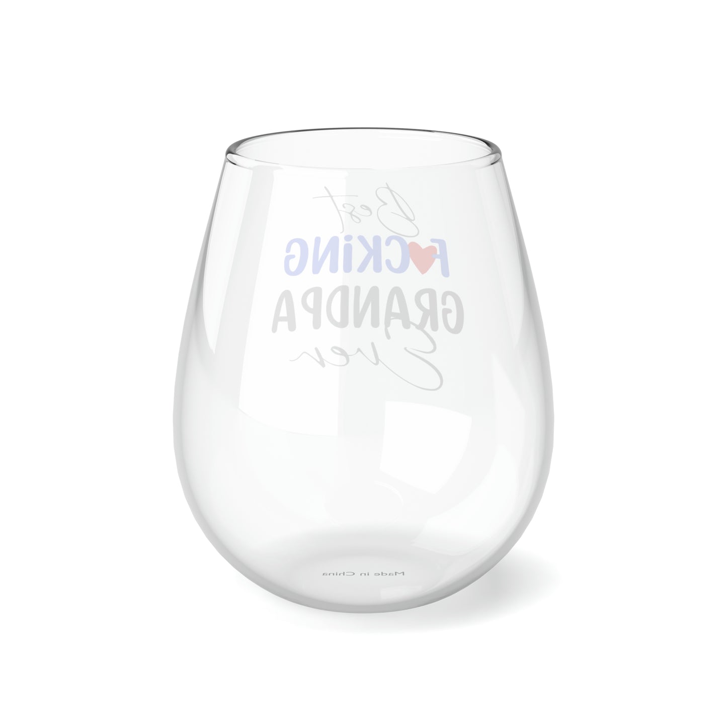 Best F*cking Grandpa Ever Wine Glass, Grandpa Wine Glass, Best Grandpa Wine Glass, Funny Gift For Grandpa, Grandpa Glass, Stemless Wine Glas