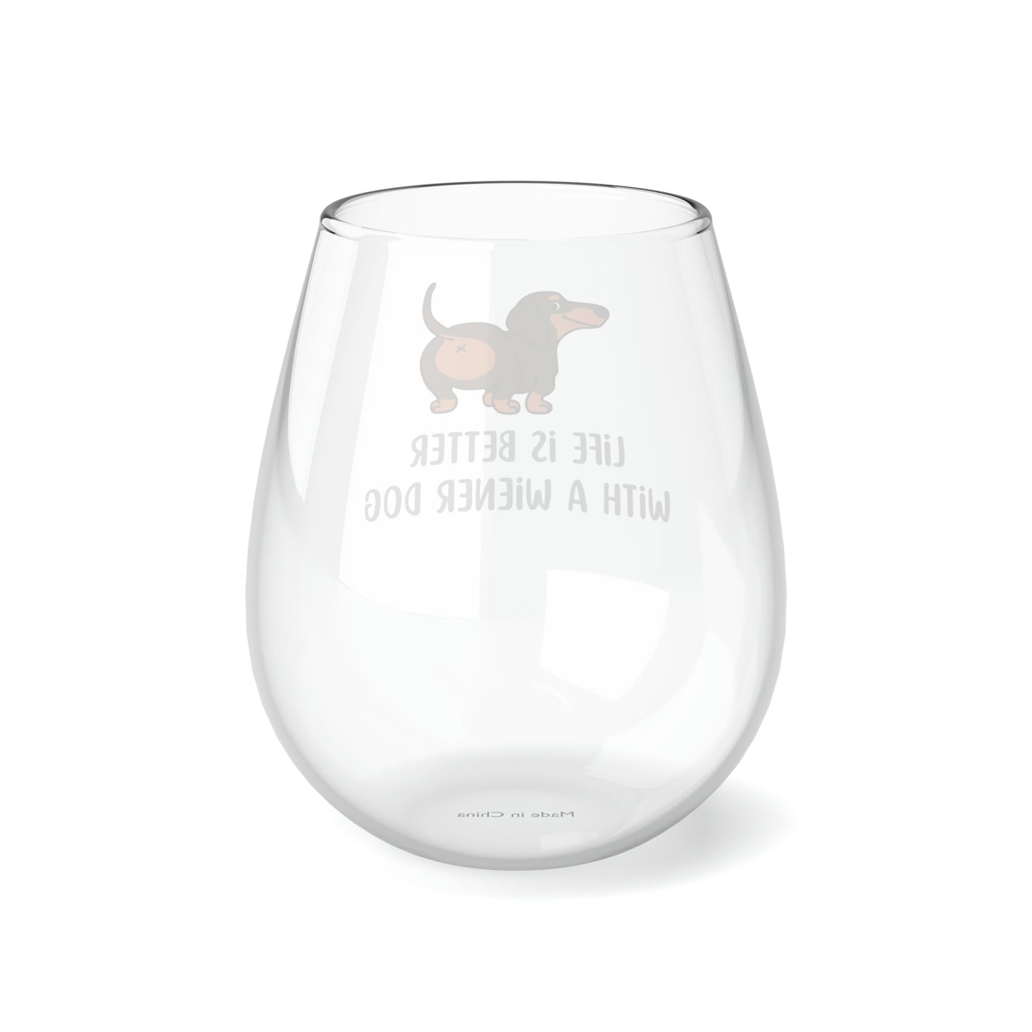 Dachshund Wine Glass, Dachshund Gifts, Dog Wine Glass 11.75oz, Wiener Dog Wine Glass, Dachshund Stemless Wine Glass, Hot Dog Wine Glass