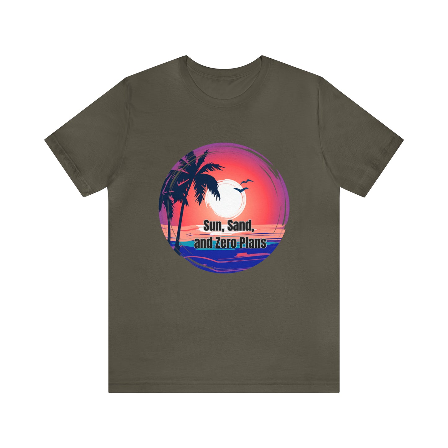 Sun Sand and Zero Plans Shirt, Beach Shirt, Vacation T-Shirt, Holiday Shirt, Summer Shirt, Funny T-Shirt, Unisex Shirt Color Options