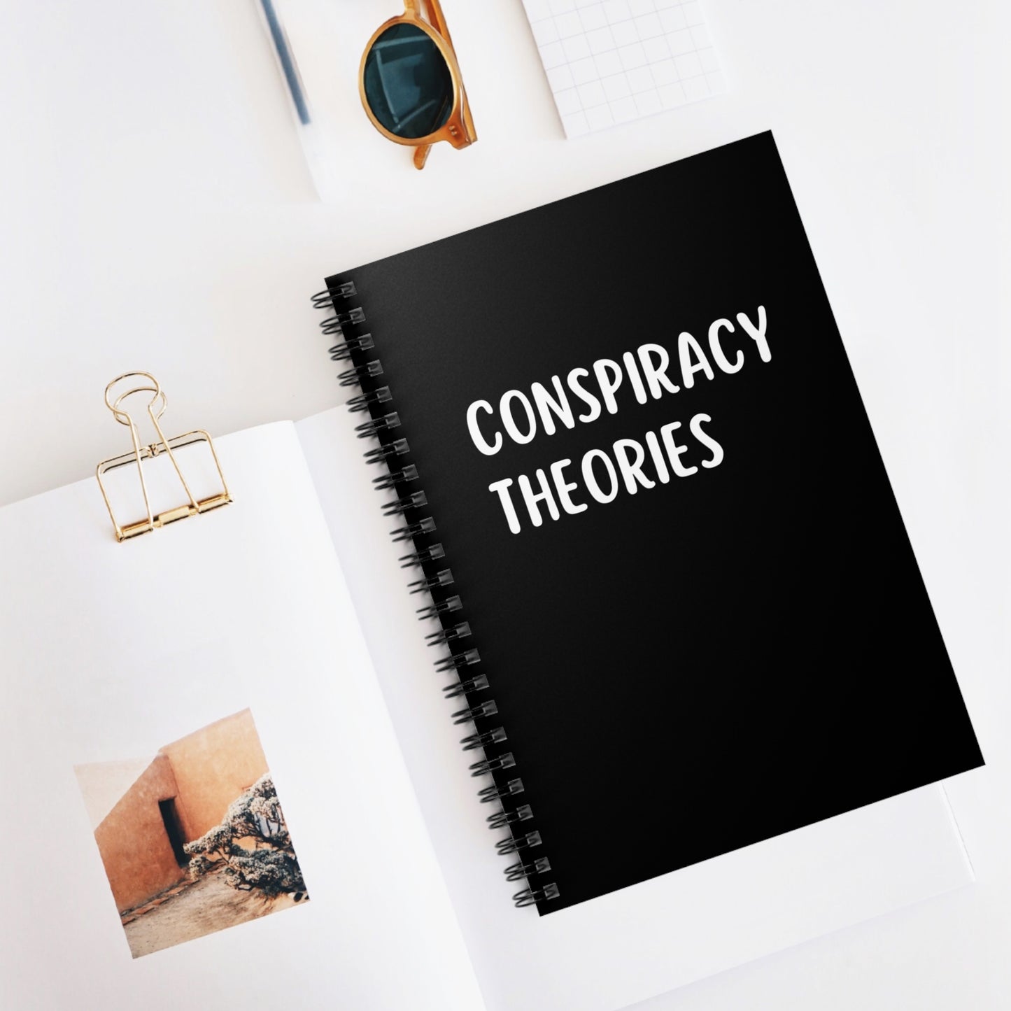 Funny Conspiracy Theories Notebook, Funny Gift For Conspiracy Theorists, Conspiracy Theories Notebook Planner Stationery, Coworker Gifts