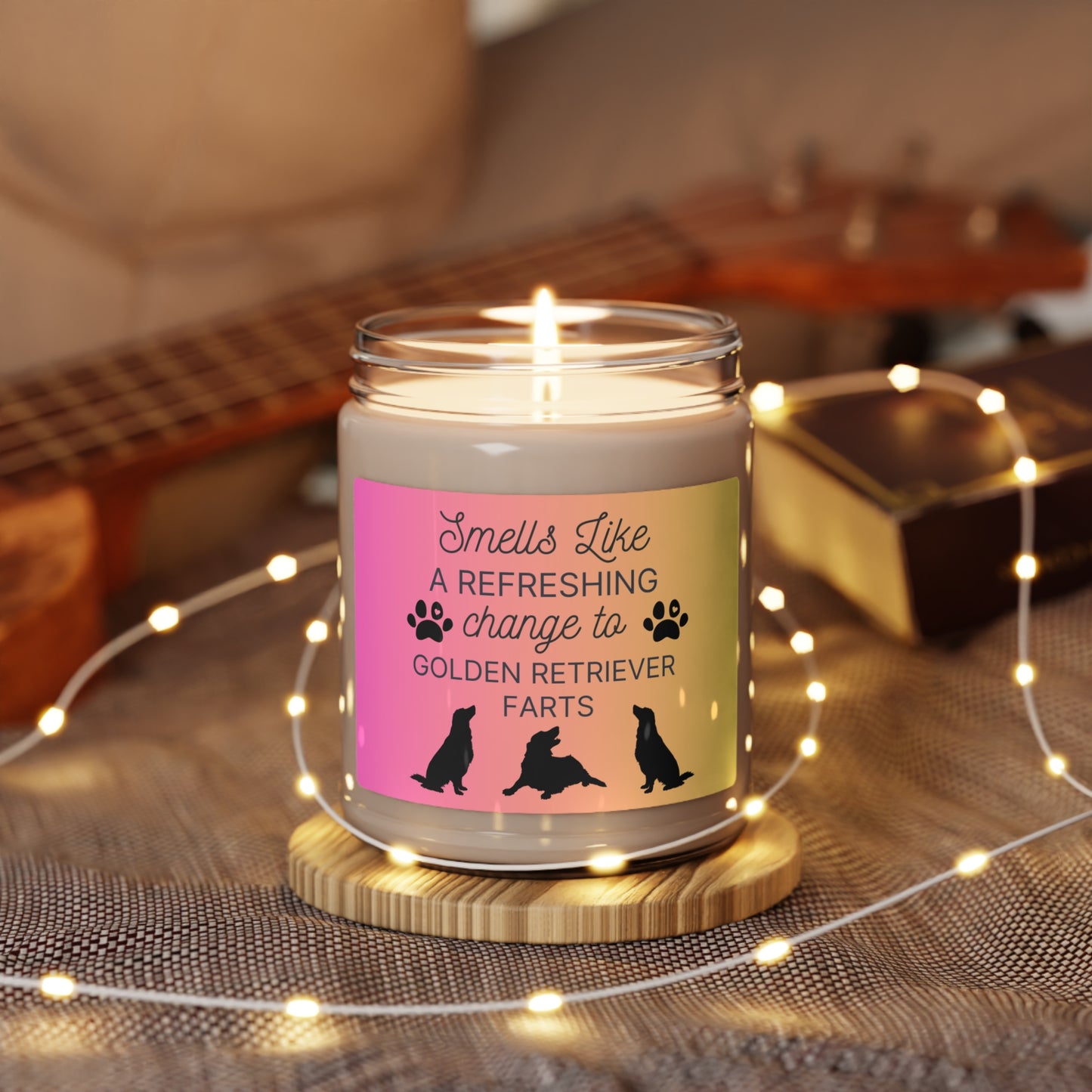 Golden Retriever Candle | Funny Golden Retriever Candle Gifts | Dog Farts Gag Gift for Golden Retriever Owners | Aromatherapy Candle