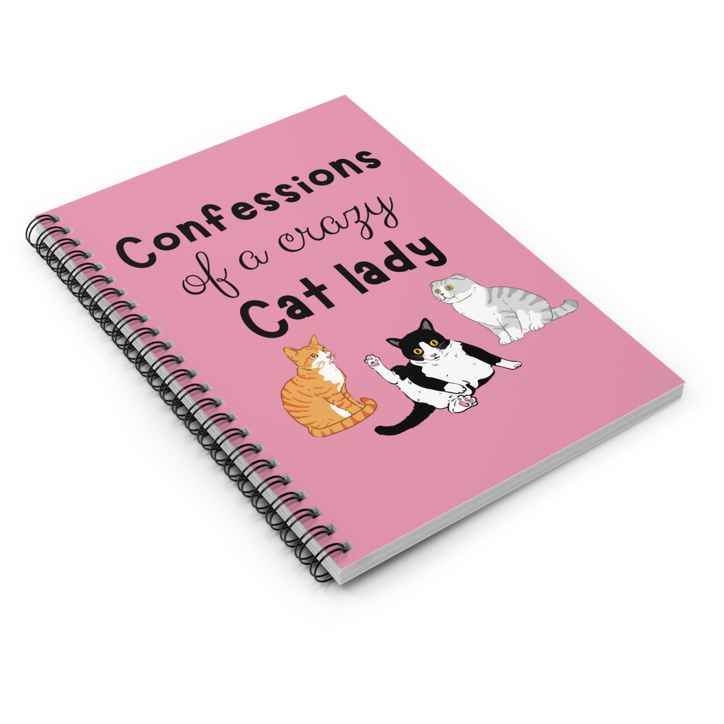 Confessions Of A Crazy Cat Lady Notebook, Crazy Cat Lady Journal, Cats Notebook, Cat Journal, Cat Mom Gifts, Cute Cat Stationery, Cat Gifts