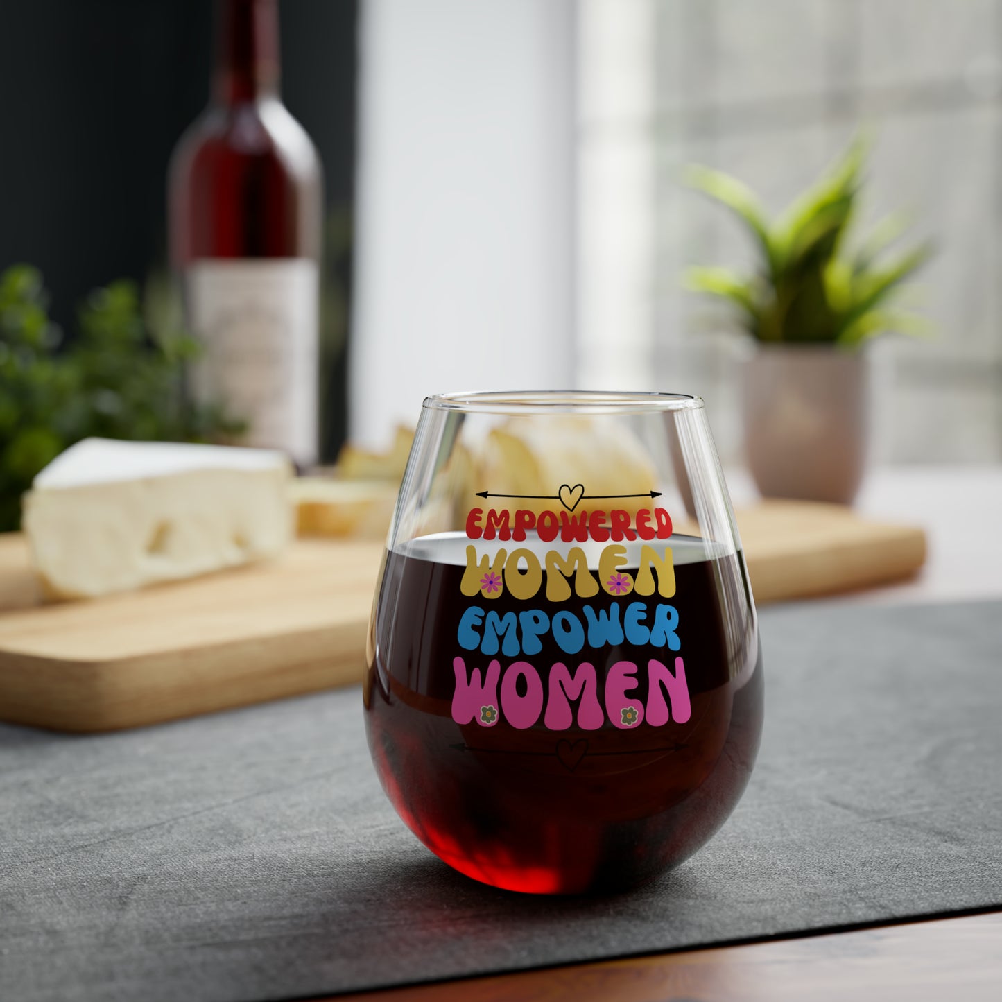 Women's Rights Wine Glass, Feminist Wine Glass, Empowered Women Empower Women Wine Glass, Feminism Stemless Wine Glass, Girl Power Gift