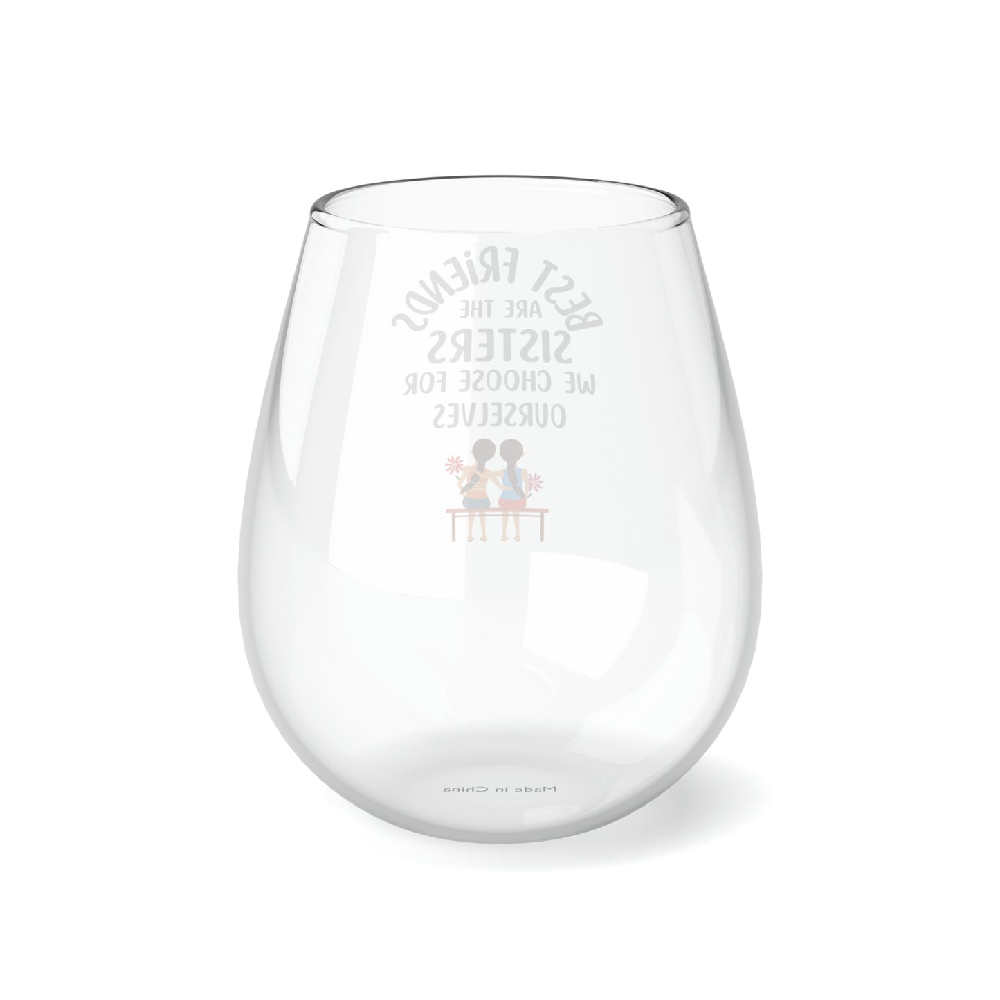 Best Friend Wine Glass Gift, Best Friends Sisters Wine Glass, BFF Wine Glass, Best Friends Stemless Wine Glass, Gift For Friend Birthday