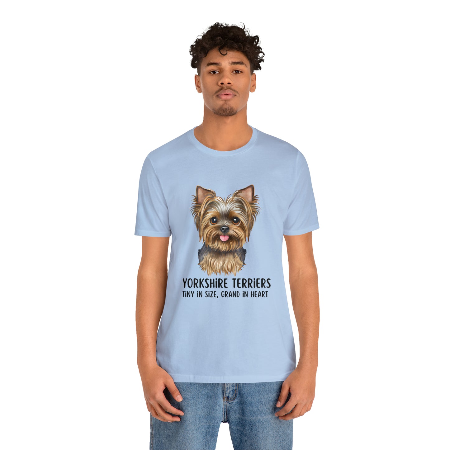 Yorkshire Terrier T-Shirt, Yorkshire Terriers Shirt, Yorkshire Terriers Tiny in Size Grand in Heart Shirt, Dog Mom Shirt, Teacup Dog Shirt