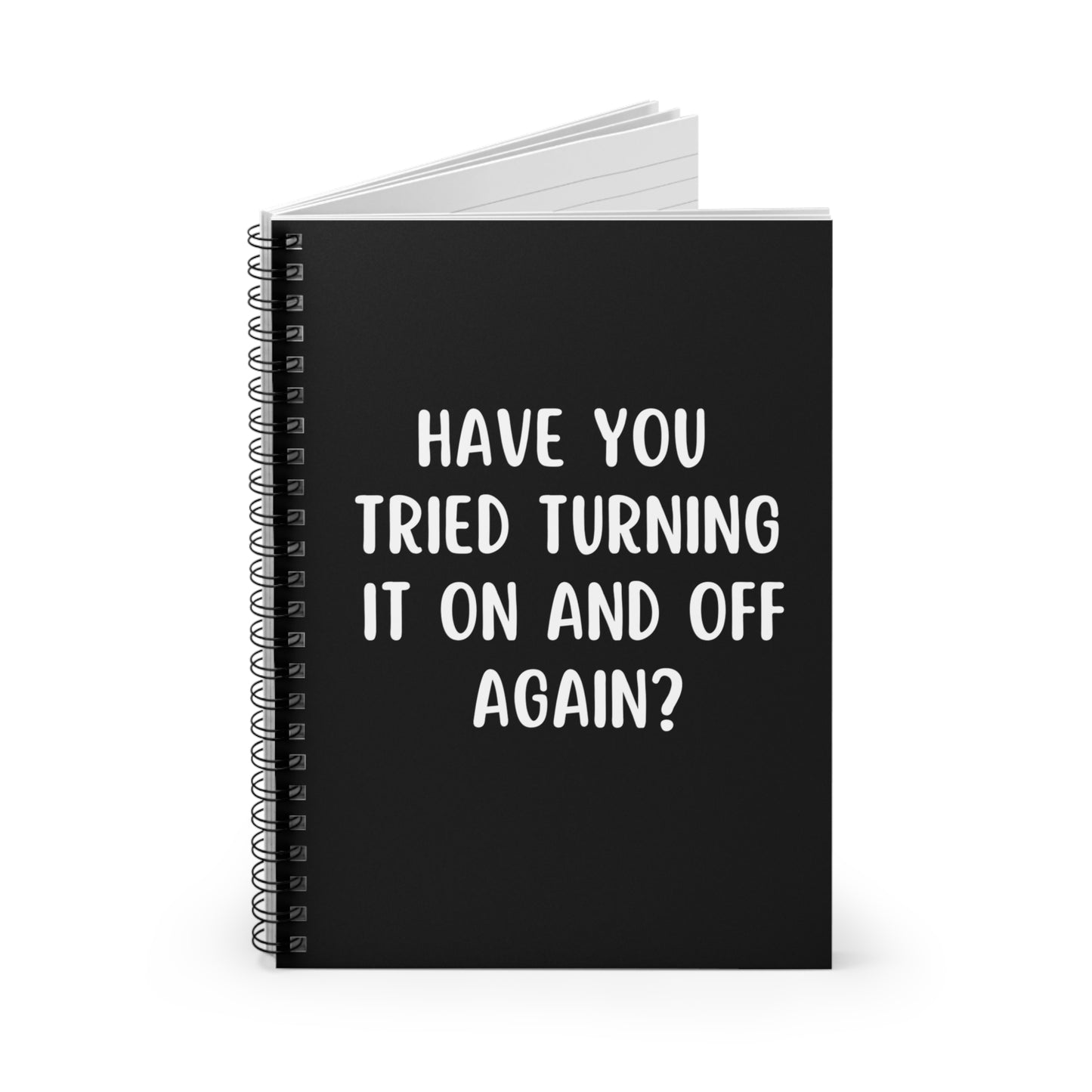 Funny Notebook Coworker Gifts, Have You Tried Turning It On And Off Again? Notebook, Funny Gifts Office Stationery, Boss Gift, Manager Gift