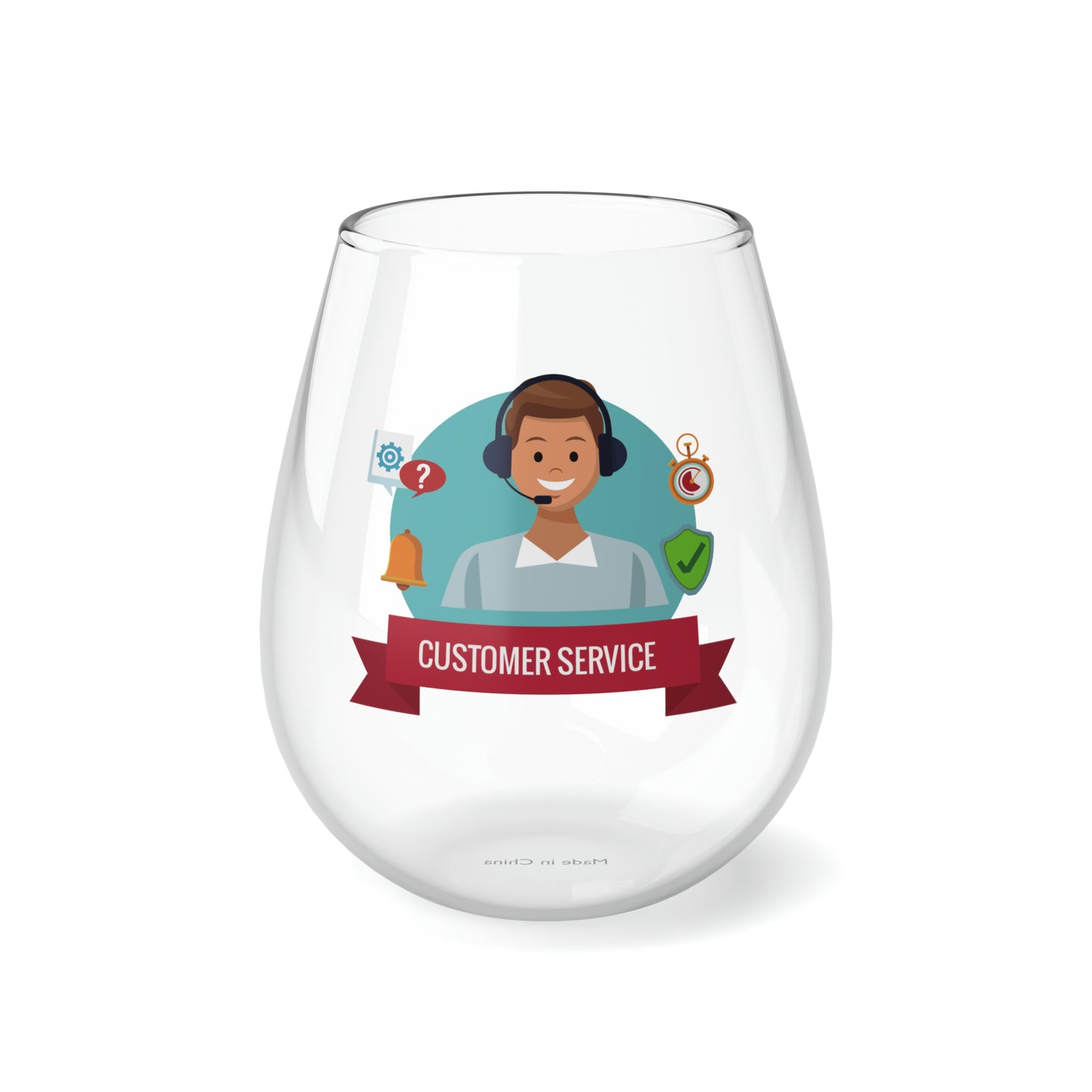 Customer Service Representative Wine Glass, Customer Service Representative Gifts, Customer Service Representative Stemless Wine Glass Gift