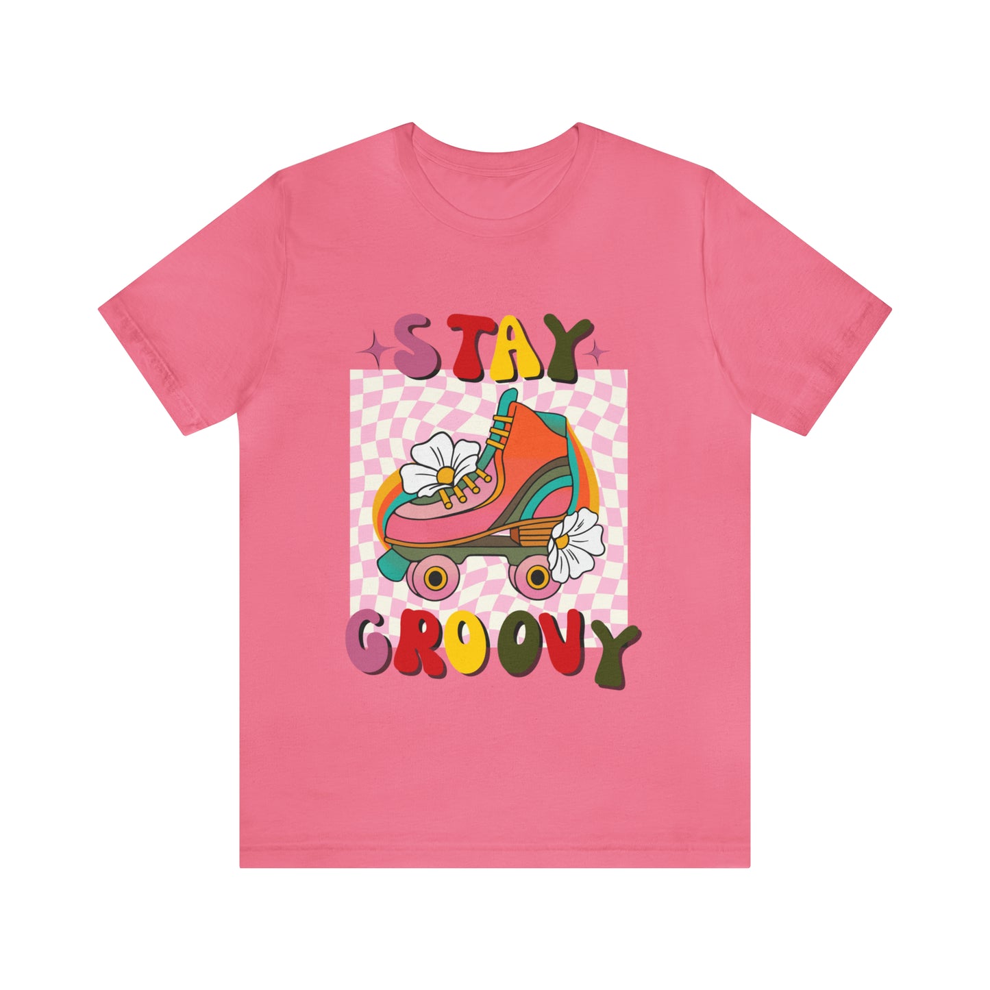 Roller Skate T-Shirt, 80's & 70's Retro Stay Groovy Shirt, Roller-Skate Shirt, Retro Roller Skating Tee