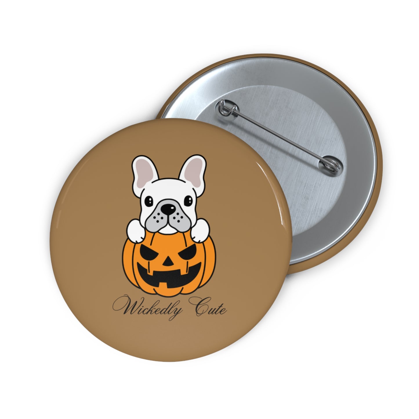 French Bulldog in a Jack O' Lantern Pin, French Bulldog in a Pumpkin Pinback Button, Halloween Dog Pin, French Bulldog Gifts, Spooky Season