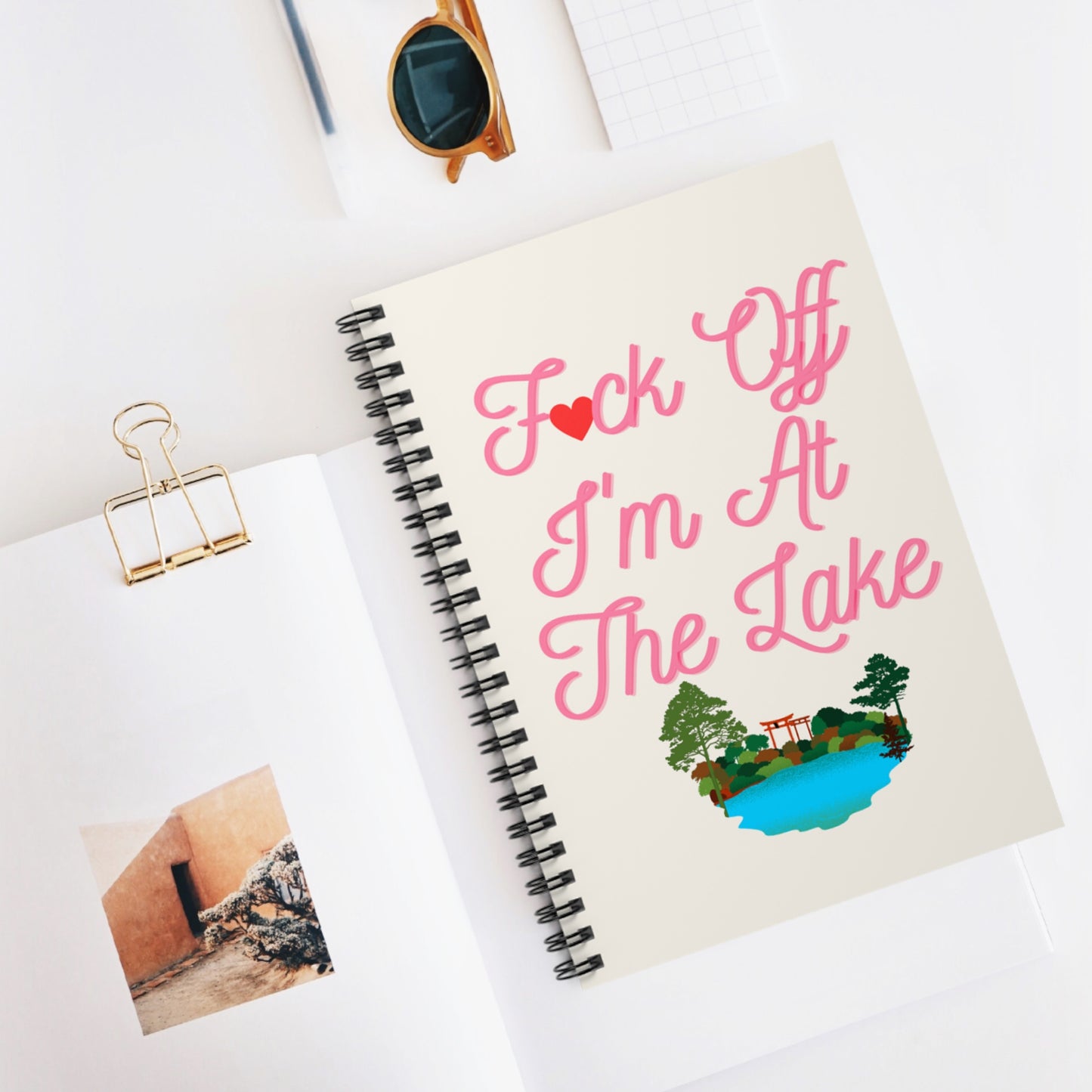 Lake Notebook, Lake Gifts, Funny Lake Journal, F*ck Off I'm At The Lake Notebook, Summer Vacation Notebook, Lake Stationery, Gift for Her