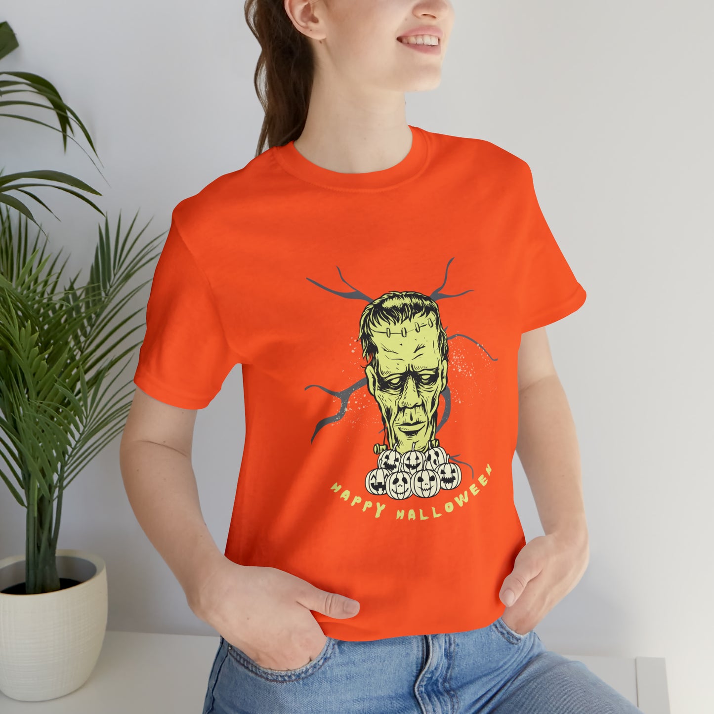 Frankenstein Shirt, Frankenstein's Monster T-Shirt, Frankenstein T-Shirt, Happy Halloween Shirt, Halloween Shirt, Green Monster Shirt Unisex