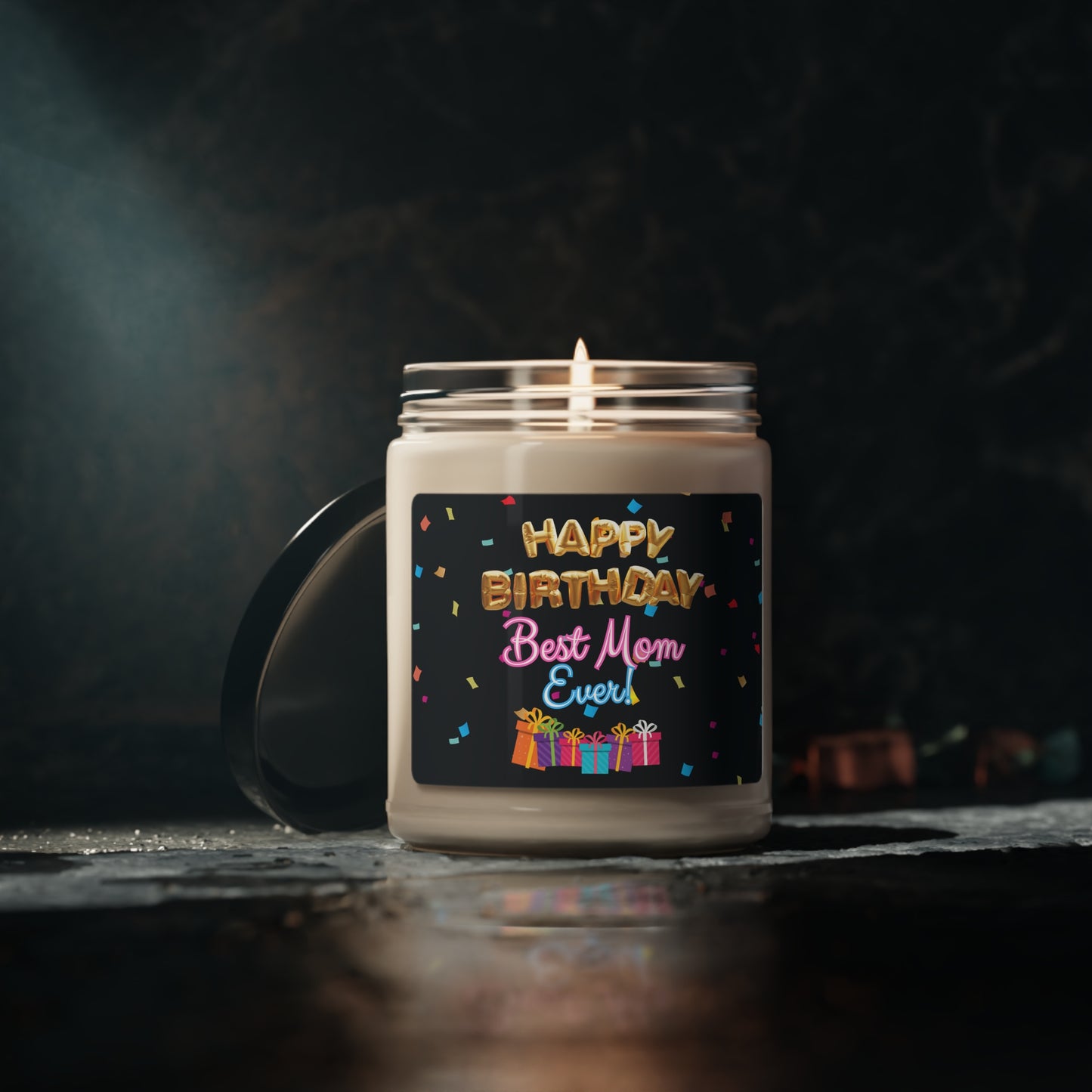 Happy Birthday Best Mom Candle, Scented Soy Candle 9oz, Gift for Mom's Birthday, Birthday Candle For Mom, Mother Birthday Balloons Candle