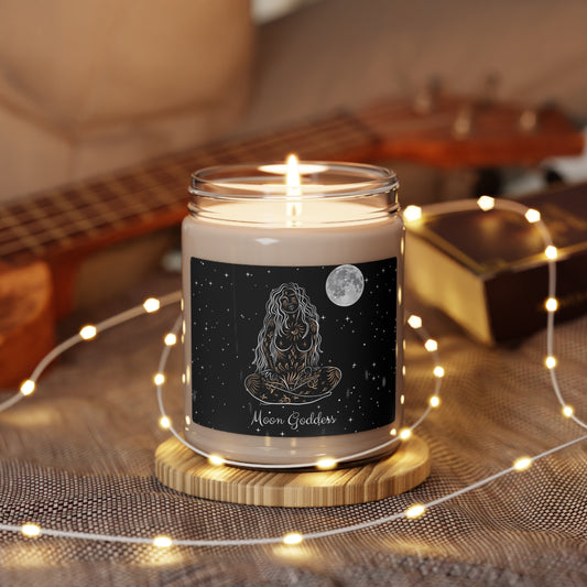 Moon Goddess Candle, Aromatherapy Candle, Witchy Woman Candle, Wicca Candle, Celestial Goddess Scented Candle, Glass Jar Candle For Her