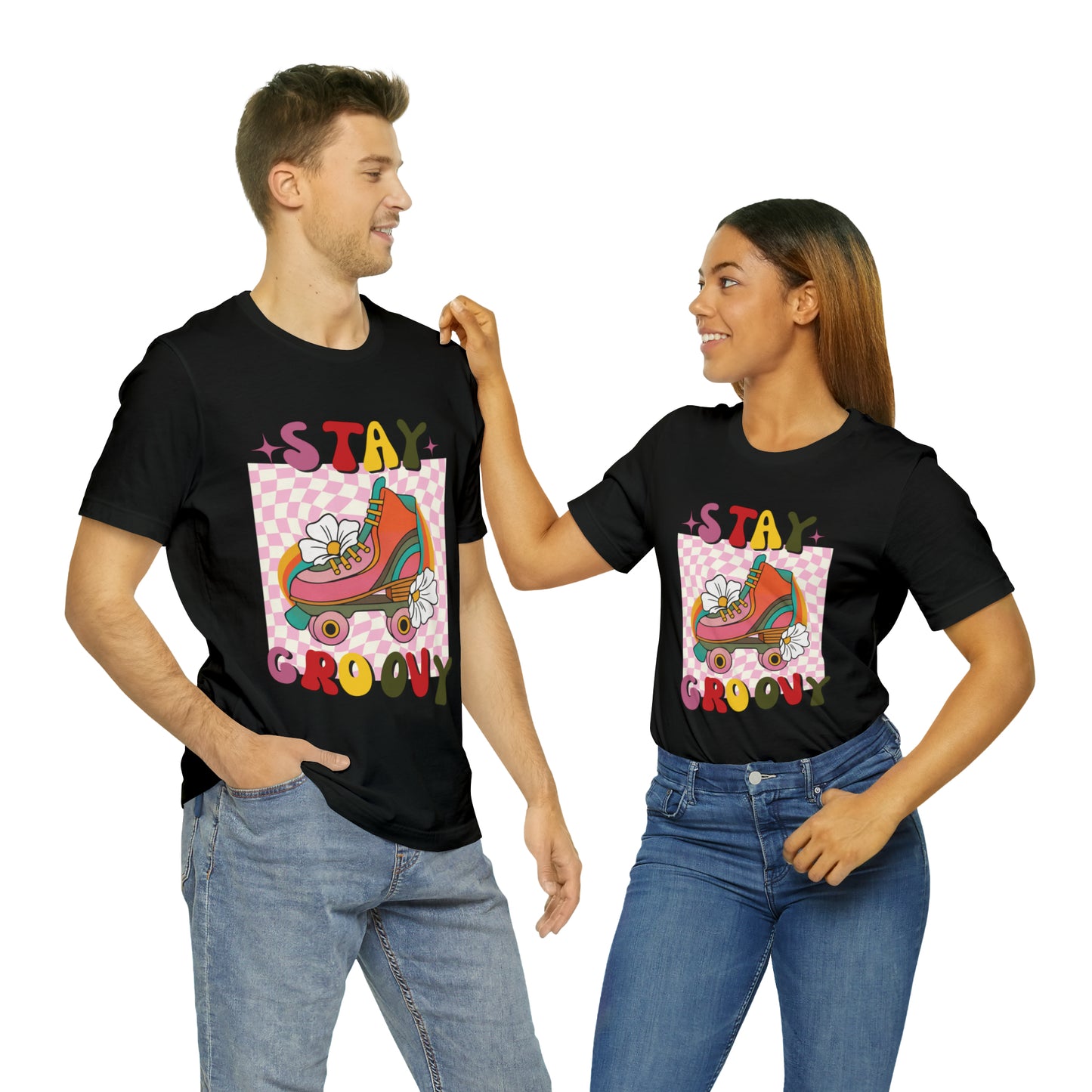 Roller Skate T-Shirt, 80's & 70's Retro Stay Groovy Shirt, Roller-Skate Shirt, Retro Roller Skating Tee