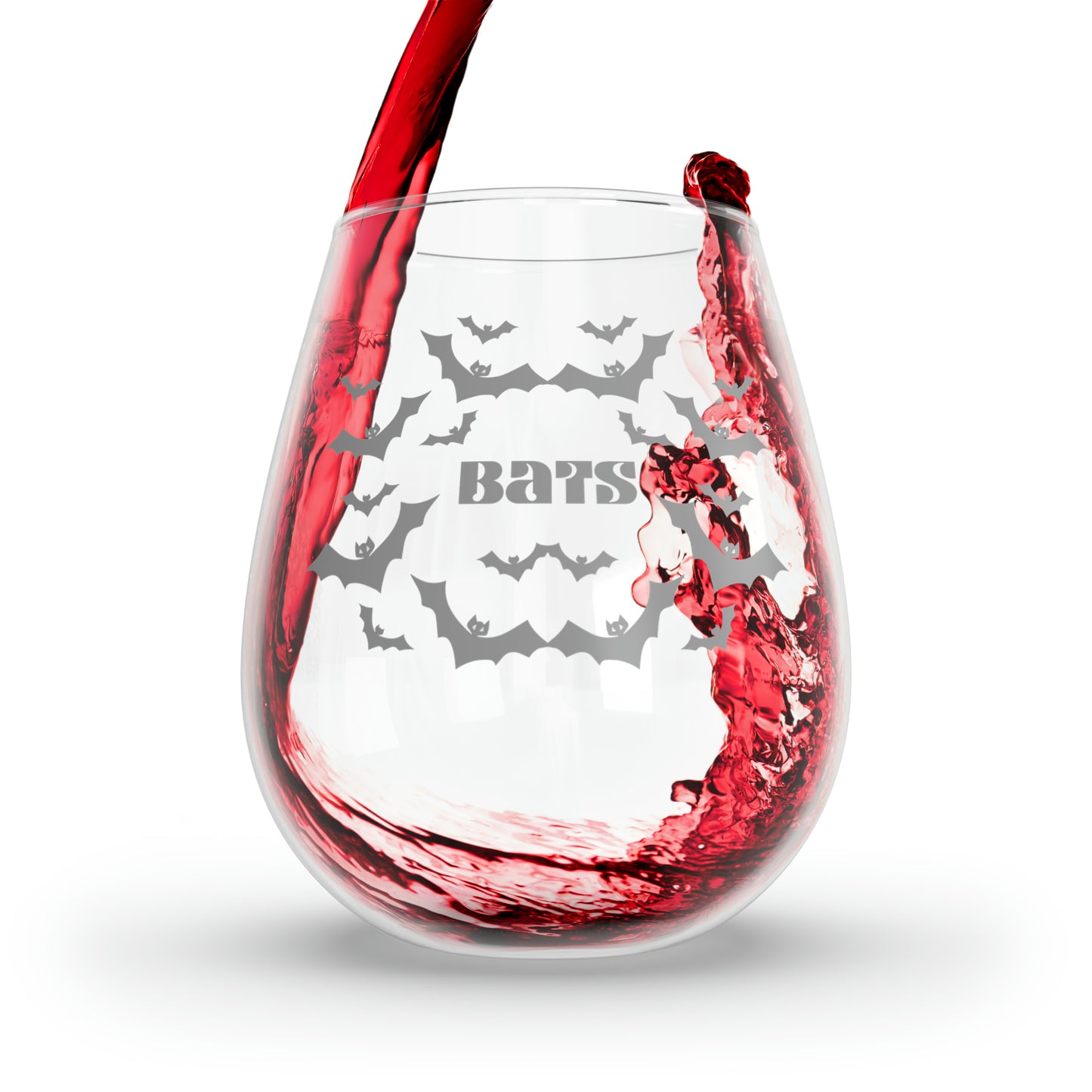 Bats Wine Glass, Flying Vampire Bats Wine Glass, Spooky Season Wine Glass, Halloween Wine Glass, Bats Stemless Wine Glass, Goth Girl Gift