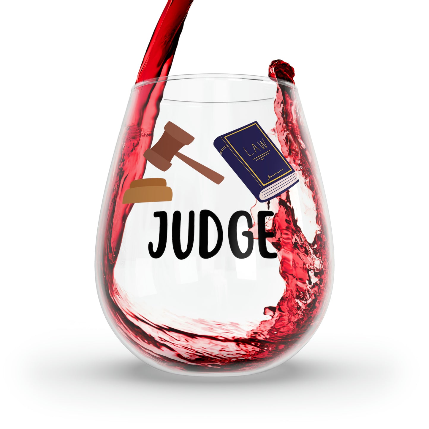 Judge Wine Glass, Judge Gift, Judge Stemless Wine Glass, Gift For Judge, Legal Court Judge Gift, Court Judge Law Legal Professional Gift