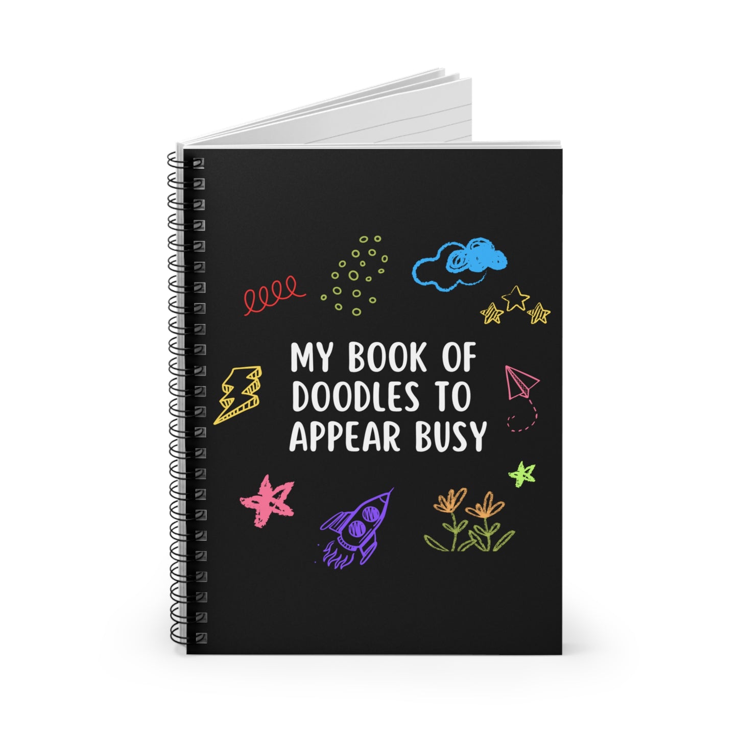 My Book Of Doodles To Appear Busy Notebook, Funny Notebook, Doodle Notebook, Funny Doodle Journal, Gift For Artist, Stationery Coworker Gift