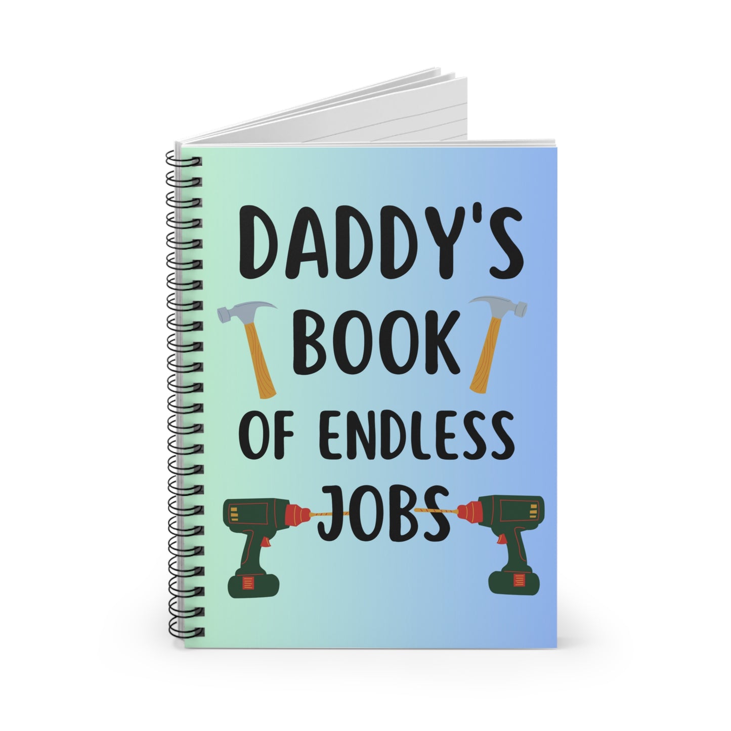 Funny Gift For Dad, Daddy's Book Of Endless Jobs Notebook, Funny Journal For Dad, Funny Dad Notebook, Dad Gift, Fathers Day Gift Daddy