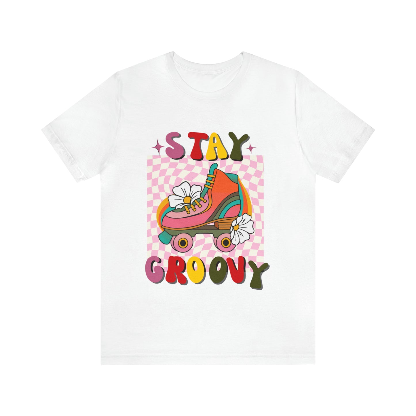 Roller Skate T-Shirt, 80's & 70's Retro Stay Groovy Shirt, Roller-Skate Shirt, Retro Roller Skating Tee