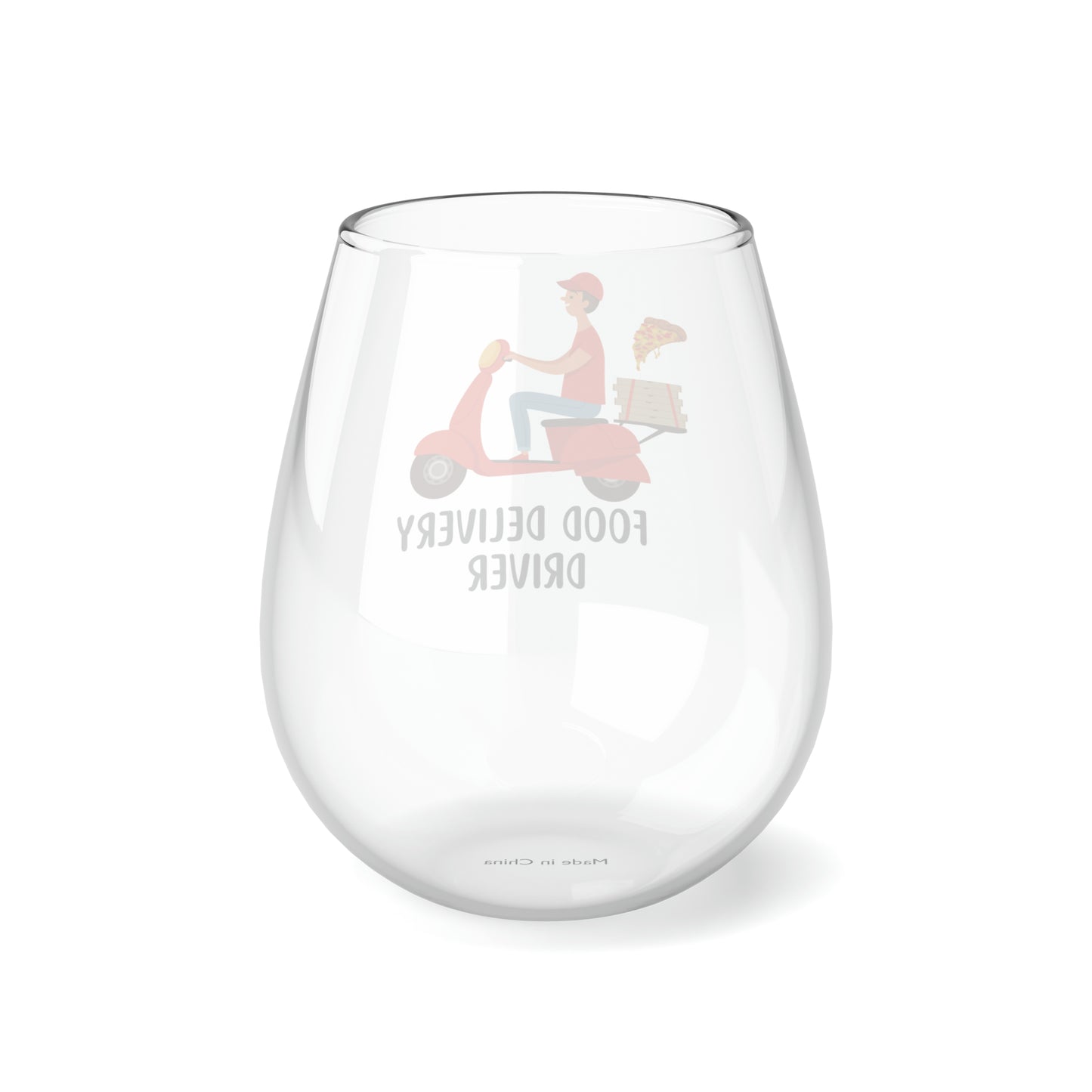 Food Delivery Driver Wine Glass, Food Delivery Driver Gifts, Thanks Delivery Driver Gifts, Delivery Driver Birthday Gift Stemless Wine Glass