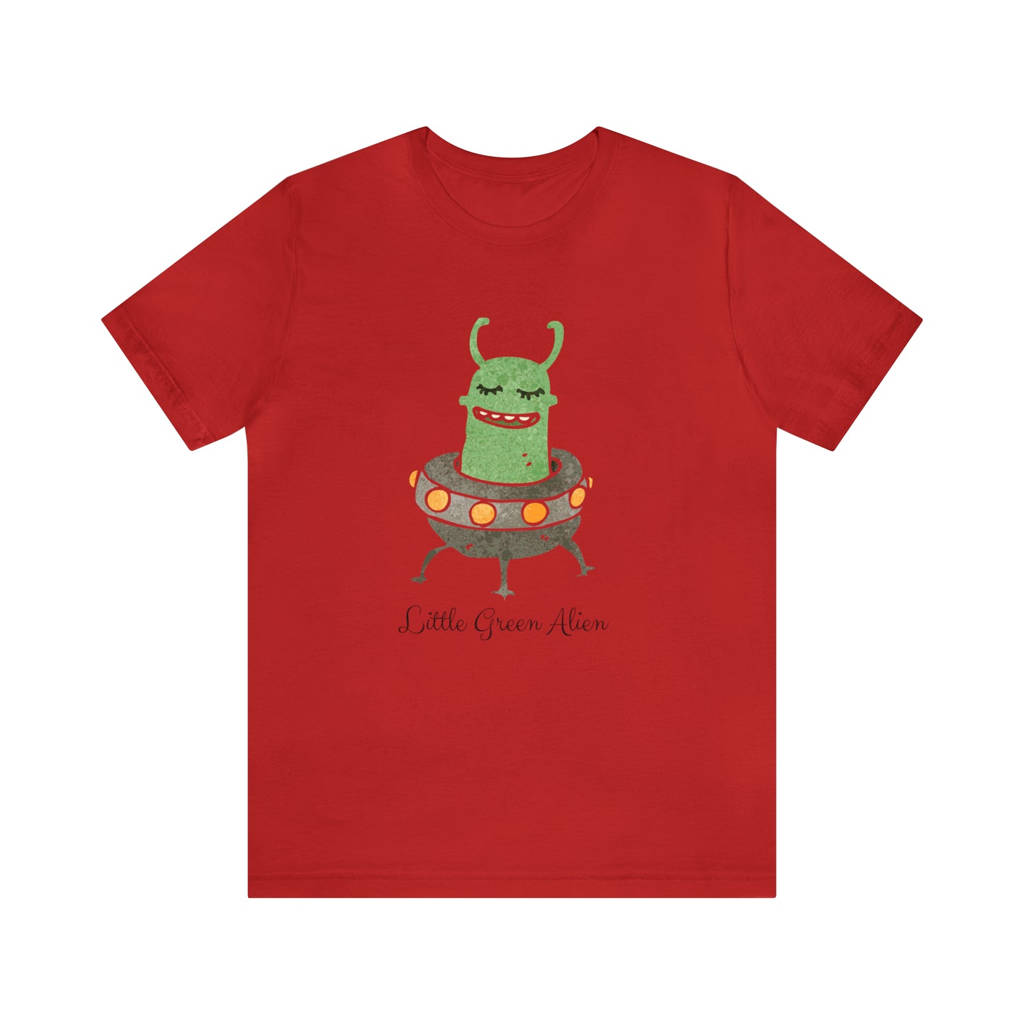 Little Green Alien T-Shirt, Alien in Spaceship Shirt, Alien Shirt, UFO Shirt, Alien Graphic Tee, Sci-Fi Shirt, Cosmic Extraterrestrial Shirt