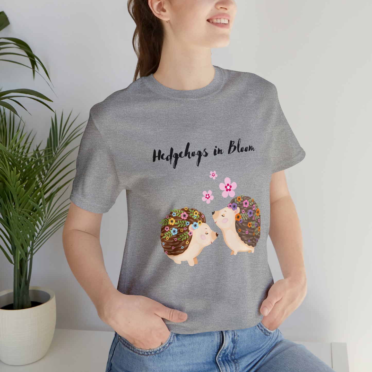 Hedgehog Shirt, Spring Hedgehogs T-Shirt, Cute Woodlands Animal Shirt, Summer Flowers & Hedgehogs Tee, Gift For Hedgehog Lover, Unisex