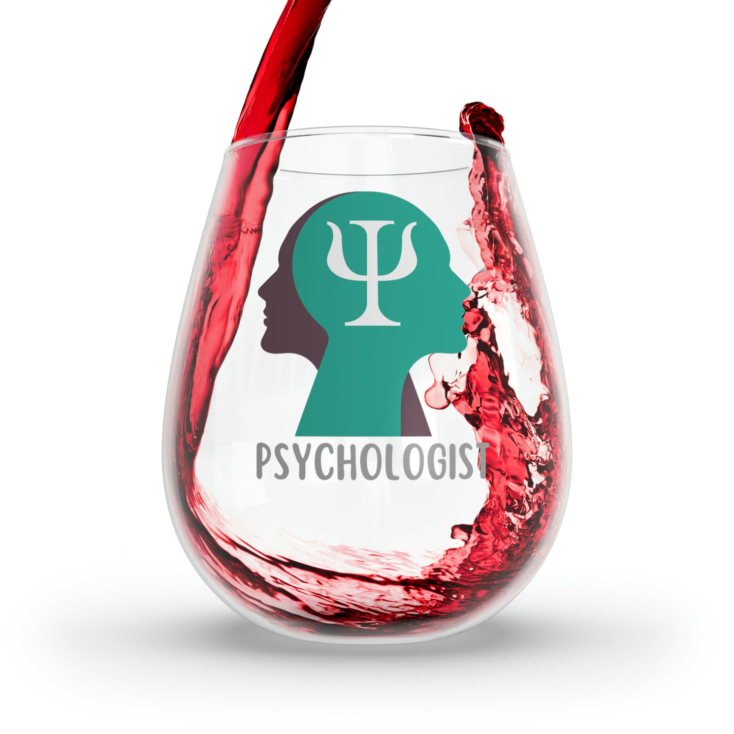 Psychologist Wine Glass, Psychologist Gifts, Psychologist Stemless Wine Glass, Psychologist Thank You Gift, Psychology Profession Glass