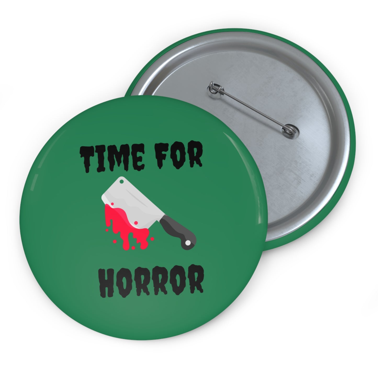 Time For Horror Pin, Horror Pinback Button Brooch, Funny Watching Horror Movies Pin, Goth Pin, Gothic Pin, Halloween Pin, Scary Movies Pin