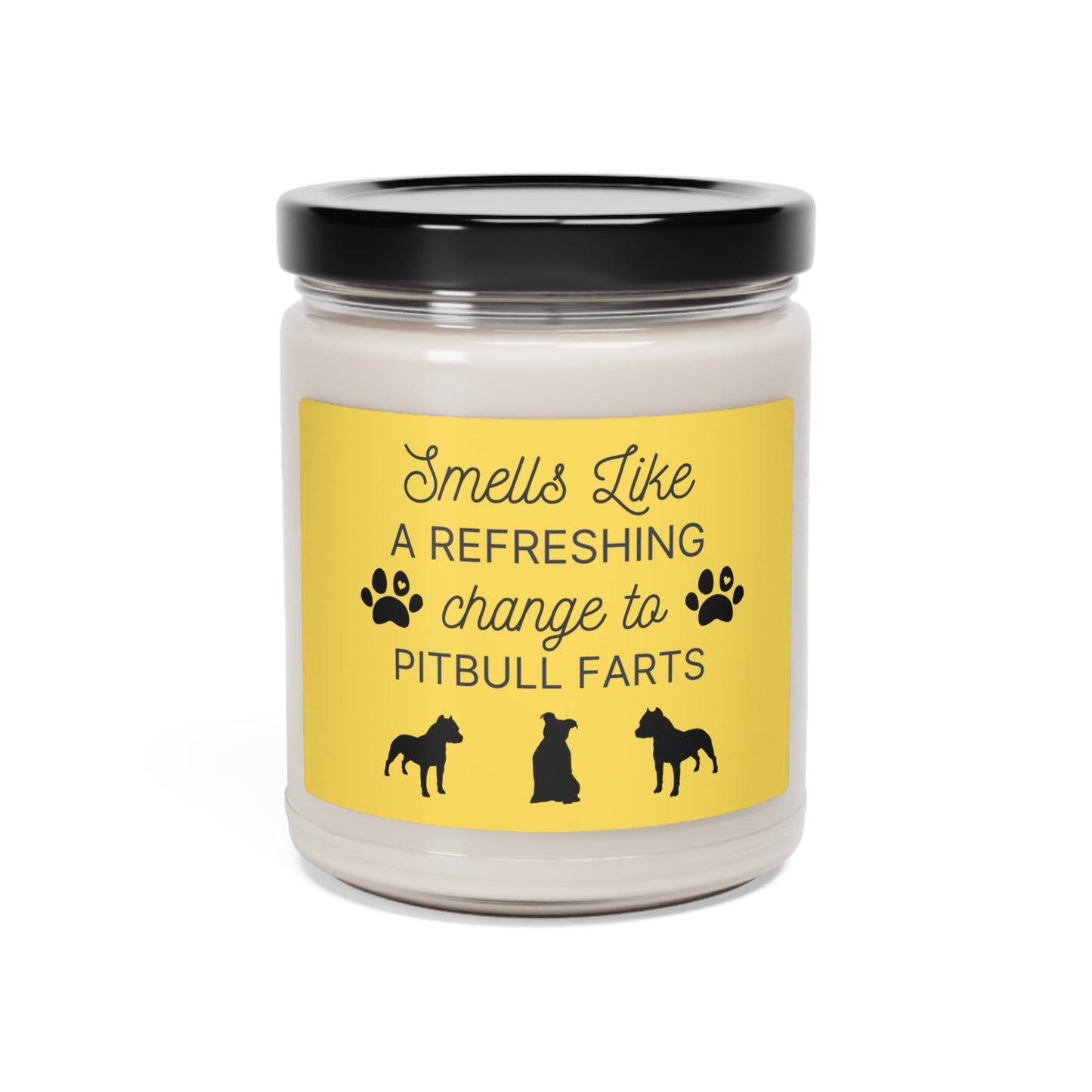 Pit Bull Candle | Smells Like a Refreshing Change to Pit Bull Farts | Funny Pitbull Gift | Bully Breed Candle for Pit Bull Owner