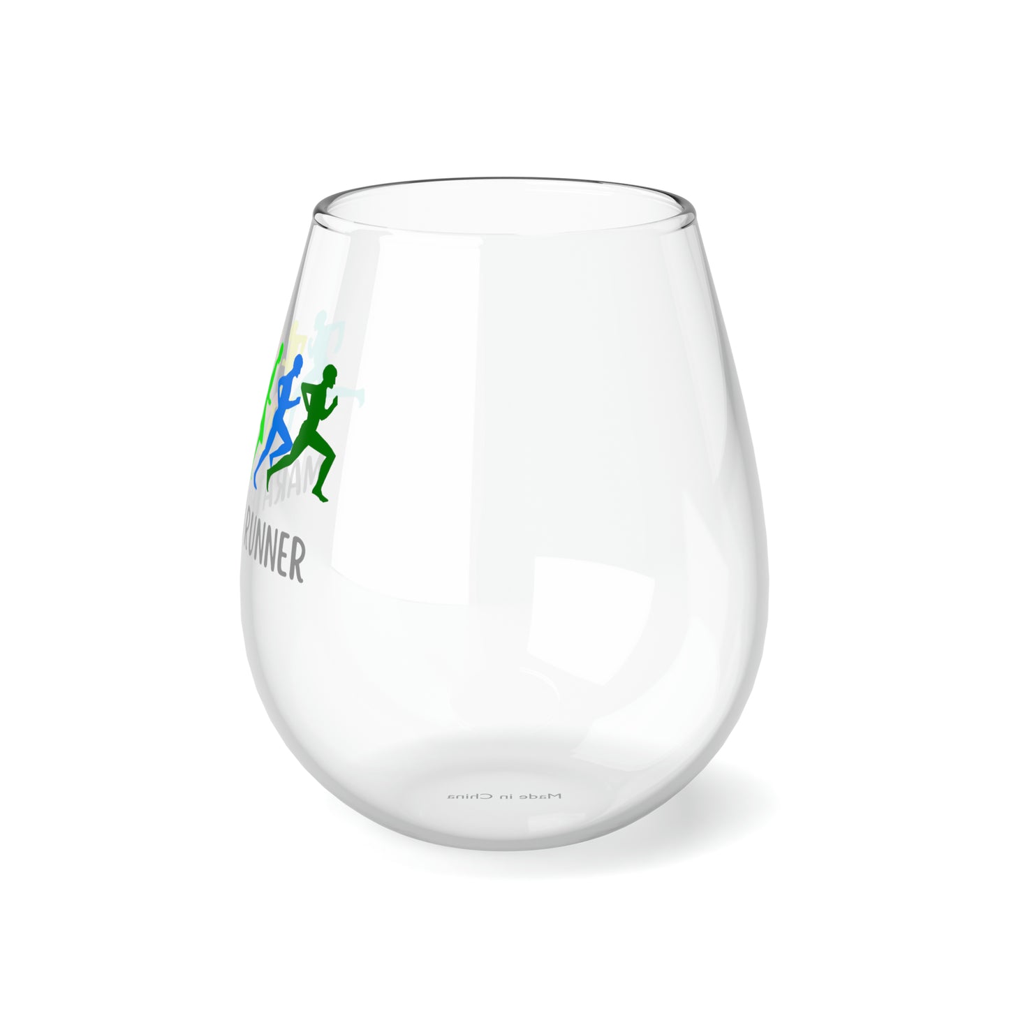 Marathon Runner Wine Glass, Marathon Runner Gifts, Gift For Runner, Runner Stemless Wine Glass, Cross Country Gift, Marathon Running Gifts