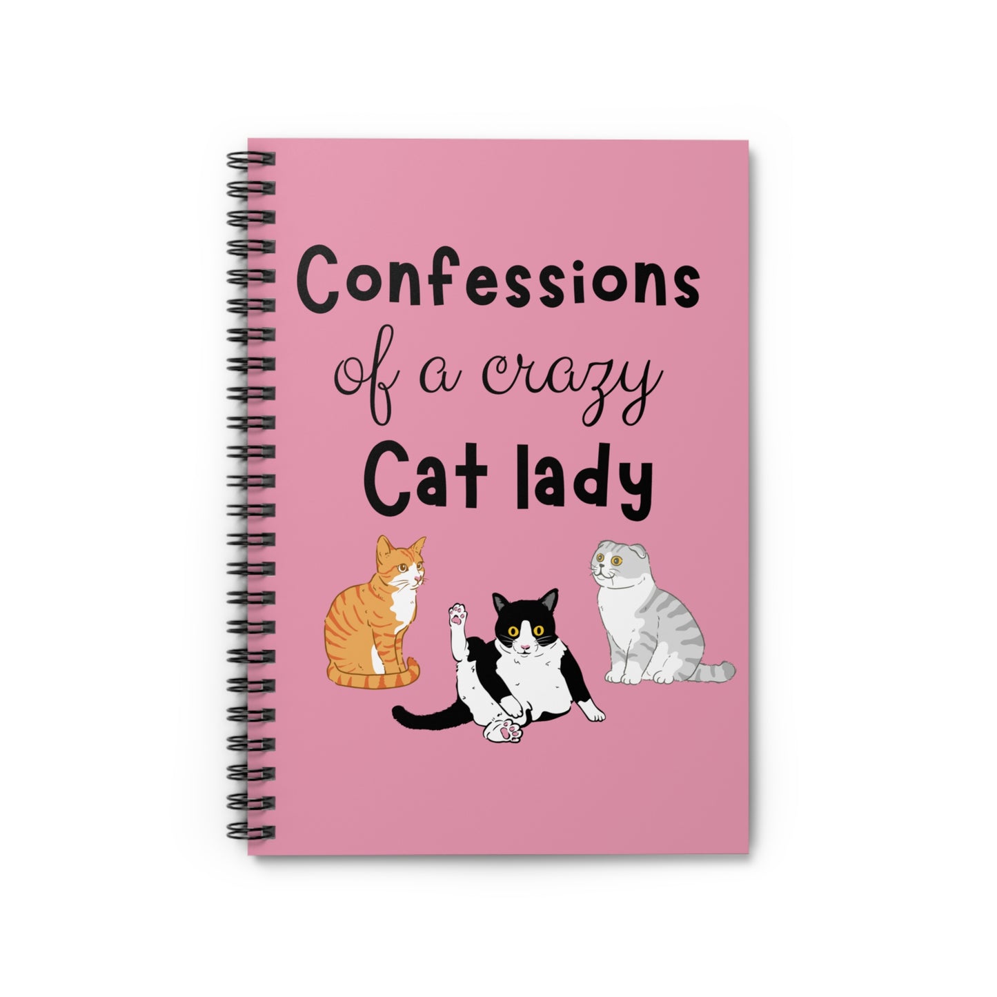 Confessions Of A Crazy Cat Lady Notebook, Crazy Cat Lady Journal, Cats Notebook, Cat Journal, Cat Mom Gifts, Cute Cat Stationery, Cat Gifts