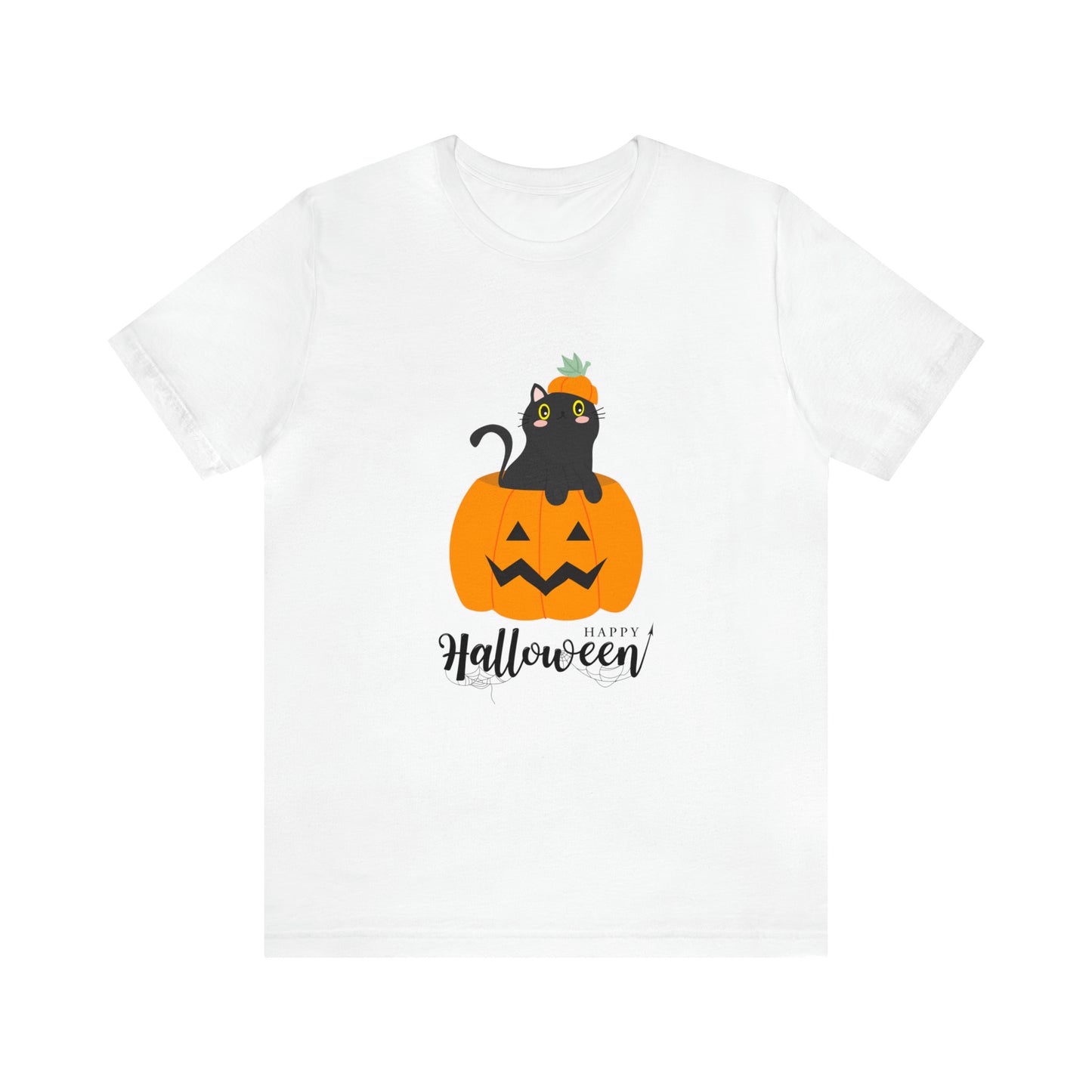 Black Cat in Pumpkin T-Shirt, Black Cat Shirt, Halloween Cat Shirt, Halloween Shirt, Pumpkin & Cat Shirt, Black Cat Spooky Season T-Shirt